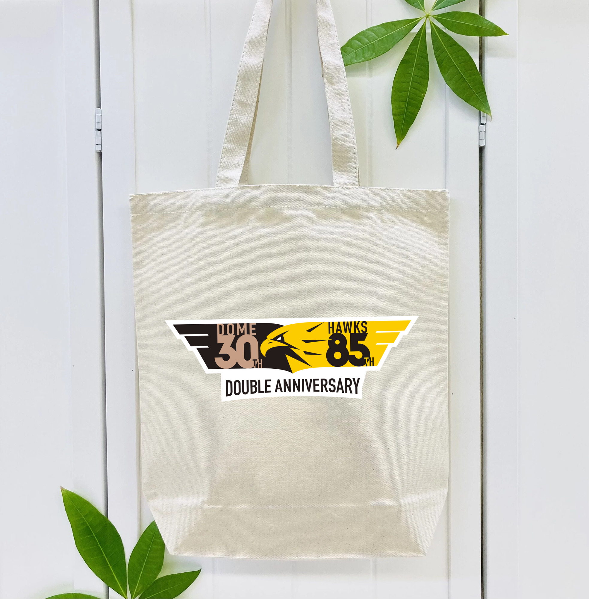 FUKUOKA SOFTBANK HAWKS DOME 30TH HAWKS 85TH DOUBLE ANNIVERSARY EMBLEM BACKGROUND Logo