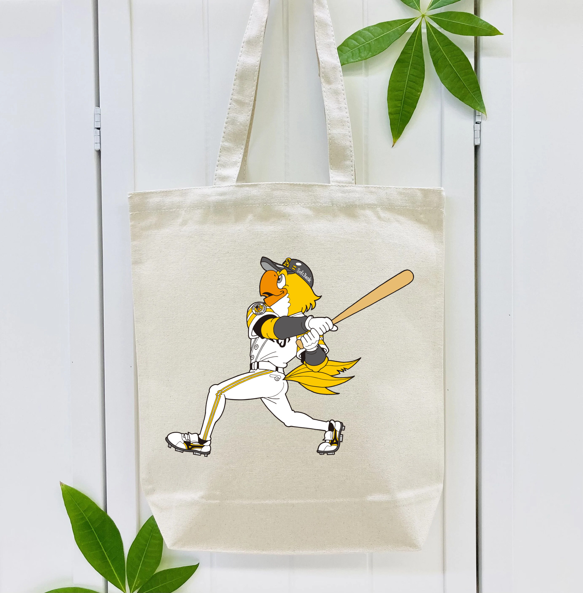 FUKUOKA SOFTBANK HAWKS MASCOT HARRY HAWK APPLICATION SWING BATTING Logo