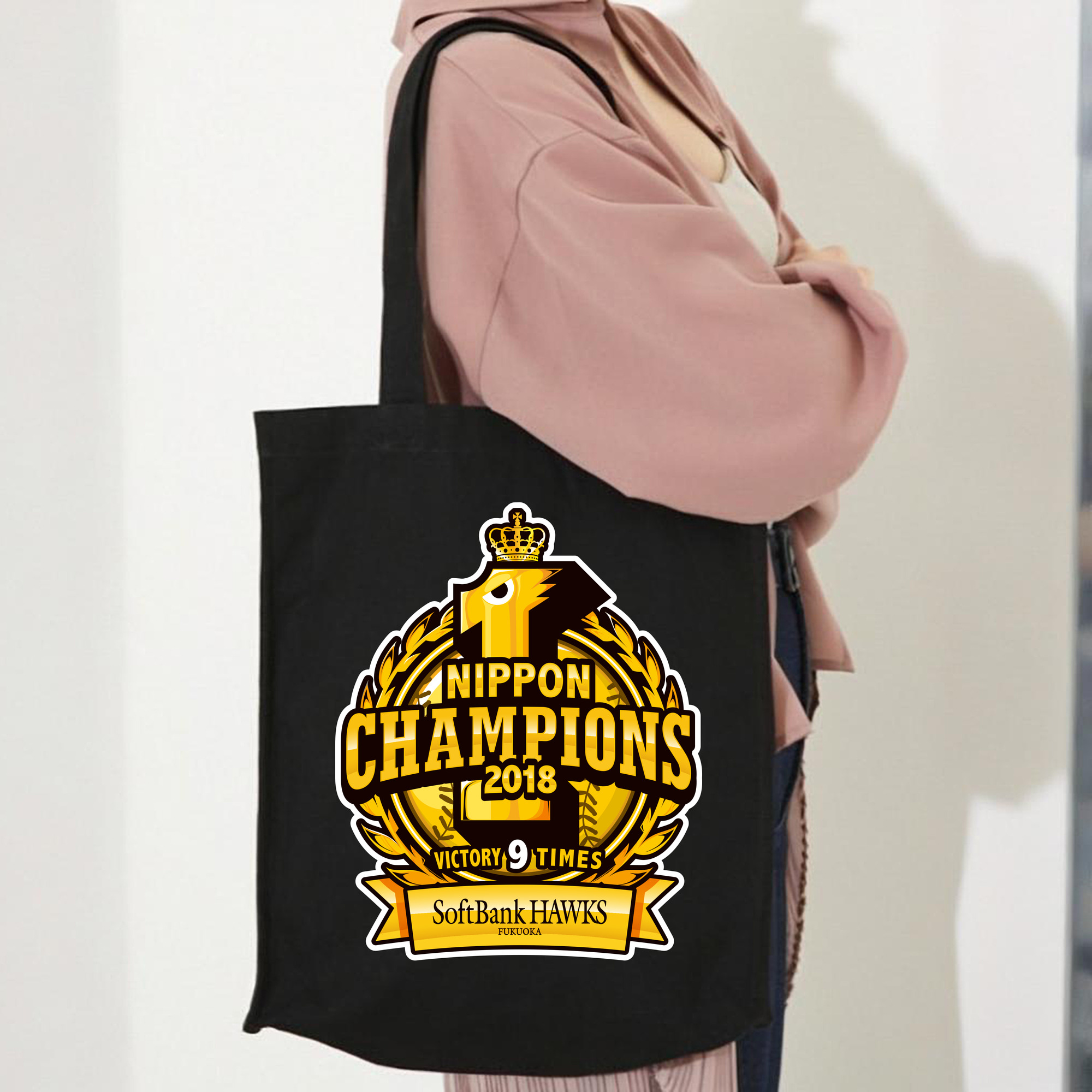 FUKUOKA SOFTBANK HAWKS 2018 NIPPON CHAMPIONS Logo