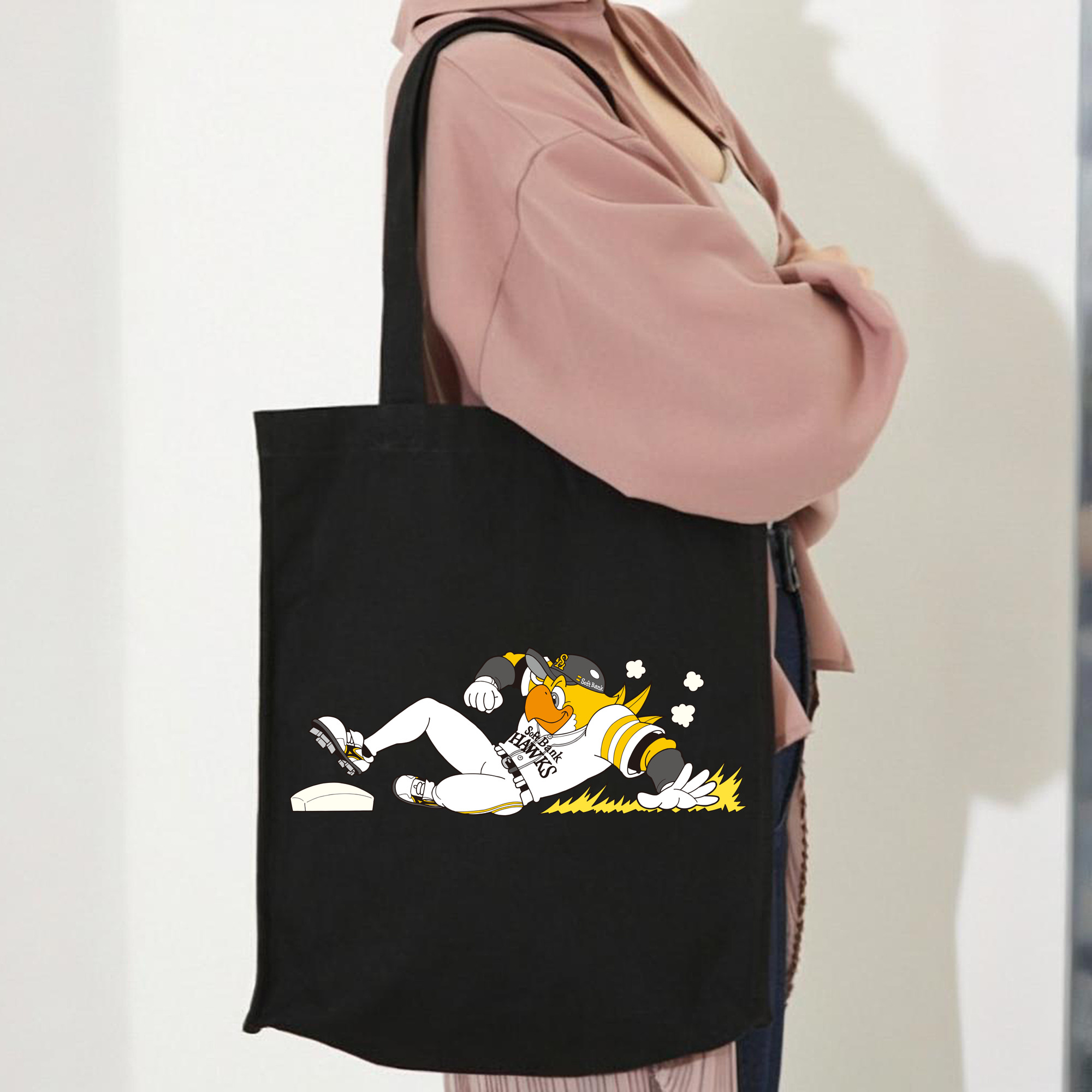 FUKUOKA SOFTBANK HAWKS MASCOT HARRY HAWK SLIDING APPLICATION Logo