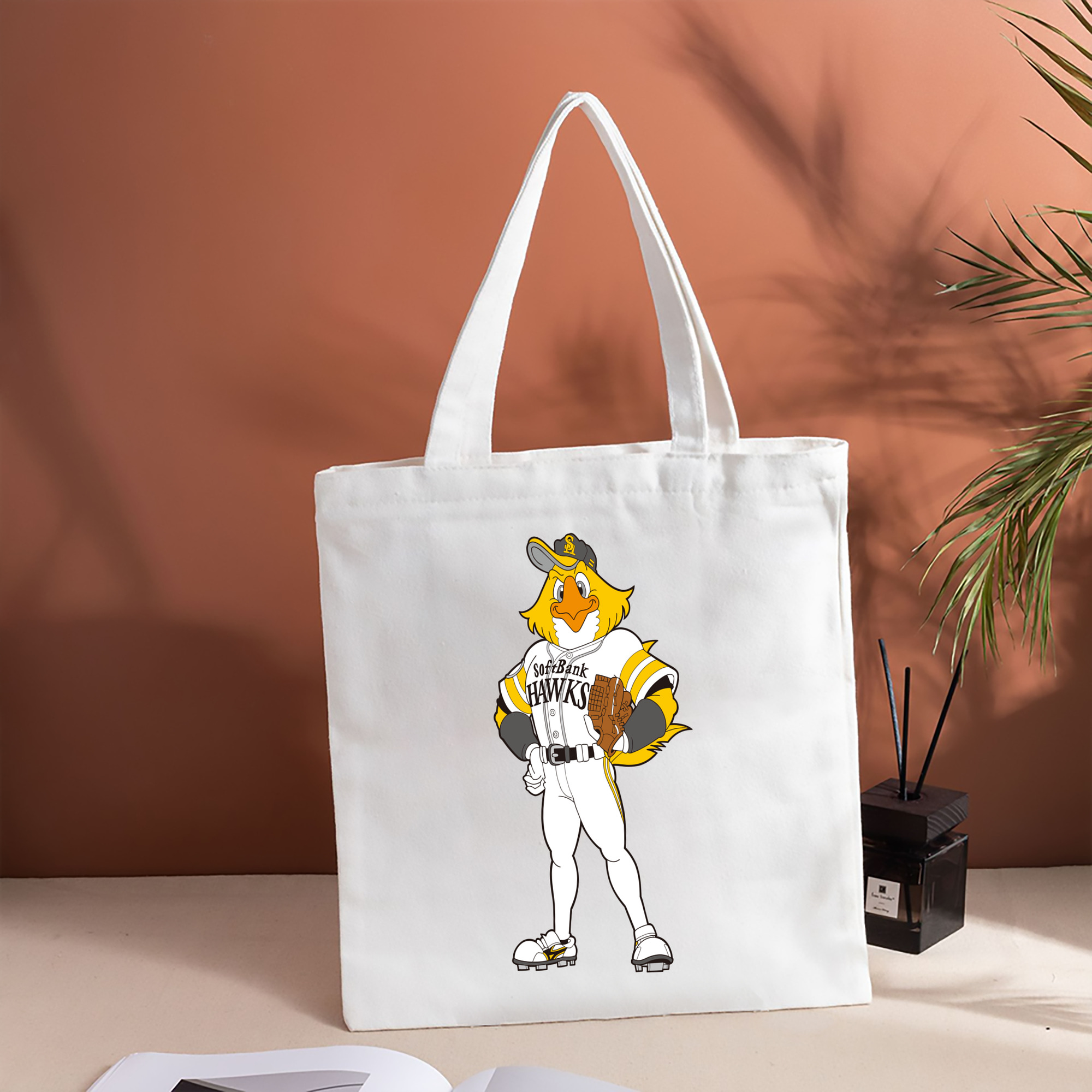 FUKUOKA SOFTBANK HAWKS MASCOT HARRY HAWK APPLICATION PITCHING STANDING Logo