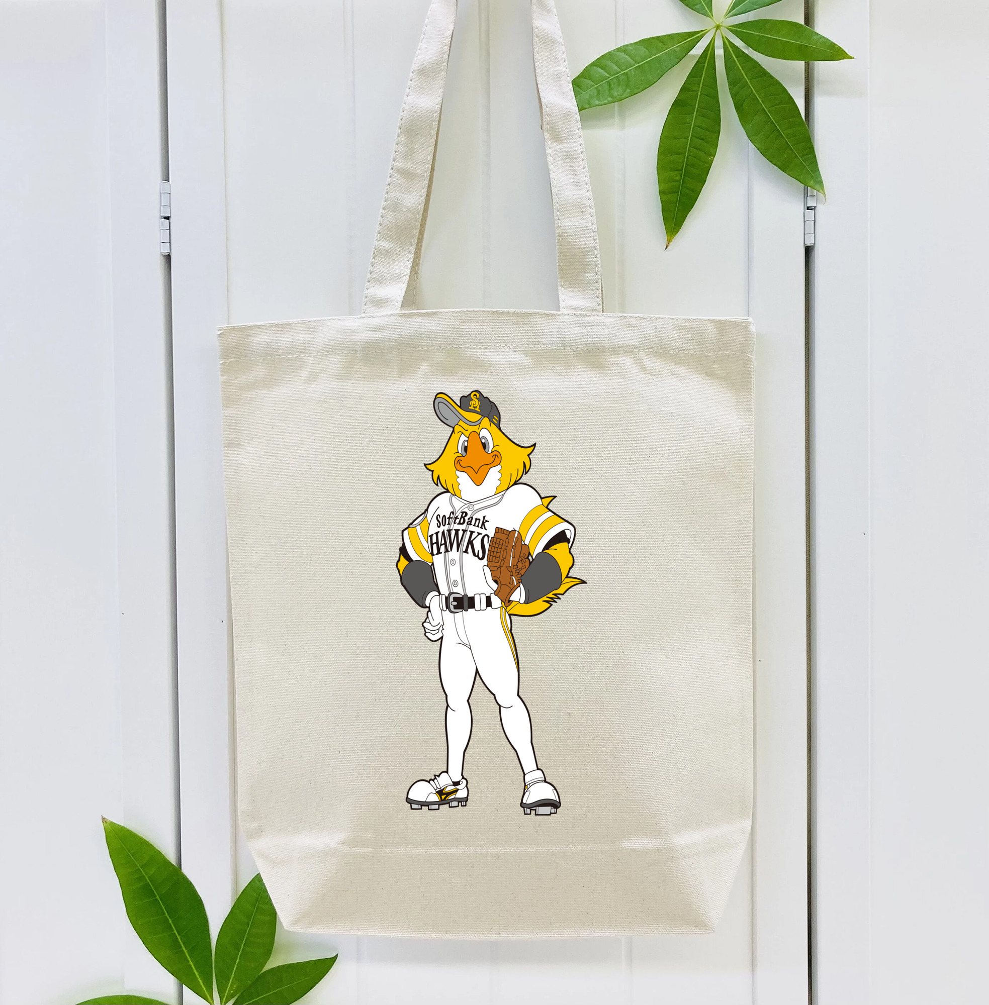 FUKUOKA SOFTBANK HAWKS MASCOT HARRY HAWK APPLICATION PITCHING STANDING Logo
