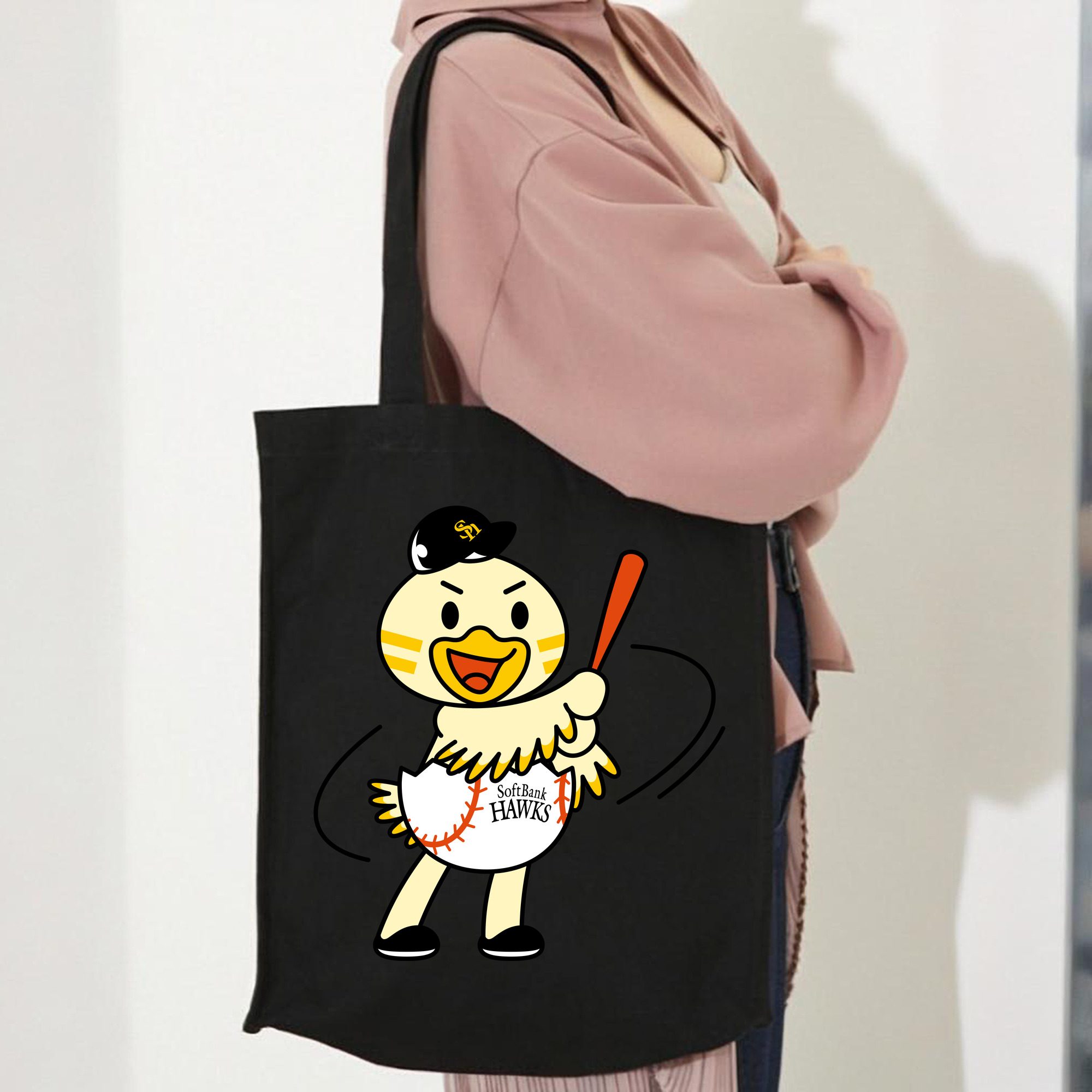 FUKUOKA SOFTBANK HAWKS MASCOT HINAMARU APPLICATION BATTING Logo