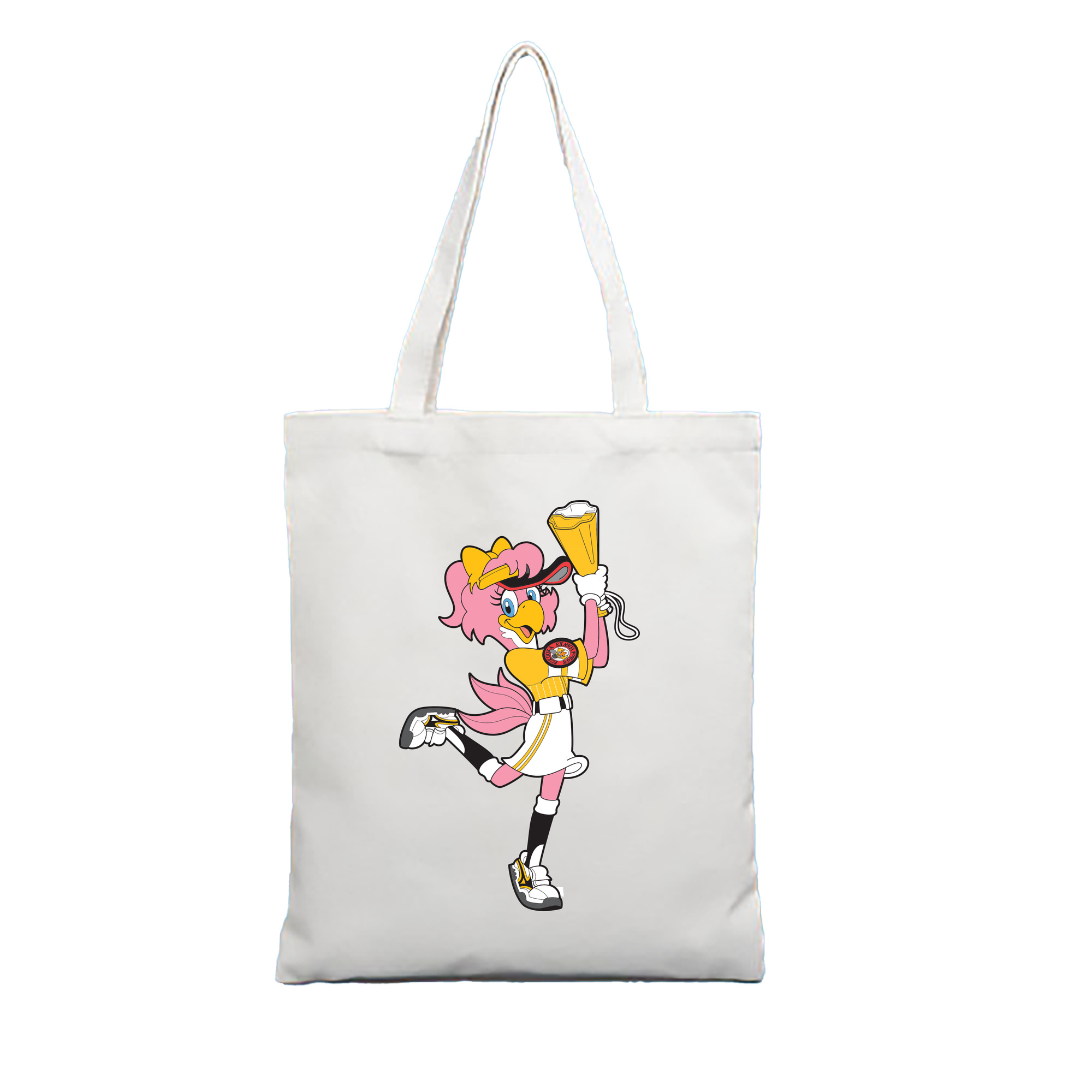 FUKUOKA SOFTBANK HAWKS MASCOT HONEY HAWK APPLICATION TAKA NO SAITEN 2015 Logo - 縦型キャンバス手提げバッグ（トートバッグ） ・ キャンバス素材 ・ ショッピング用 ・ 軽量 丈夫 お手入れ簡単