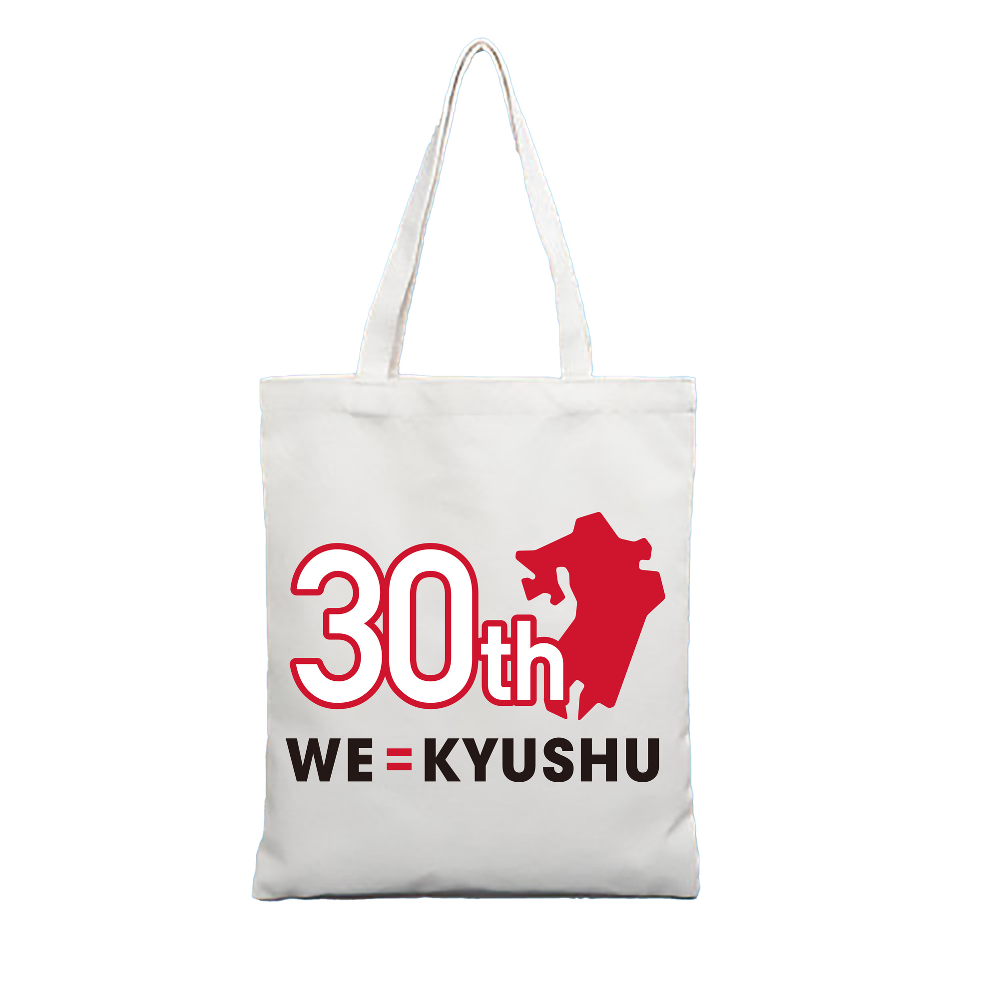 FUKUOKA SOFTBANK HAWKS 30TH WE=KYUSHU Logo - 縦型キャンバス手提げバッグ（トートバッグ） ・ キャンバス素材 ・ ショッピング用 ・ 軽量 丈夫 お手入れ簡単