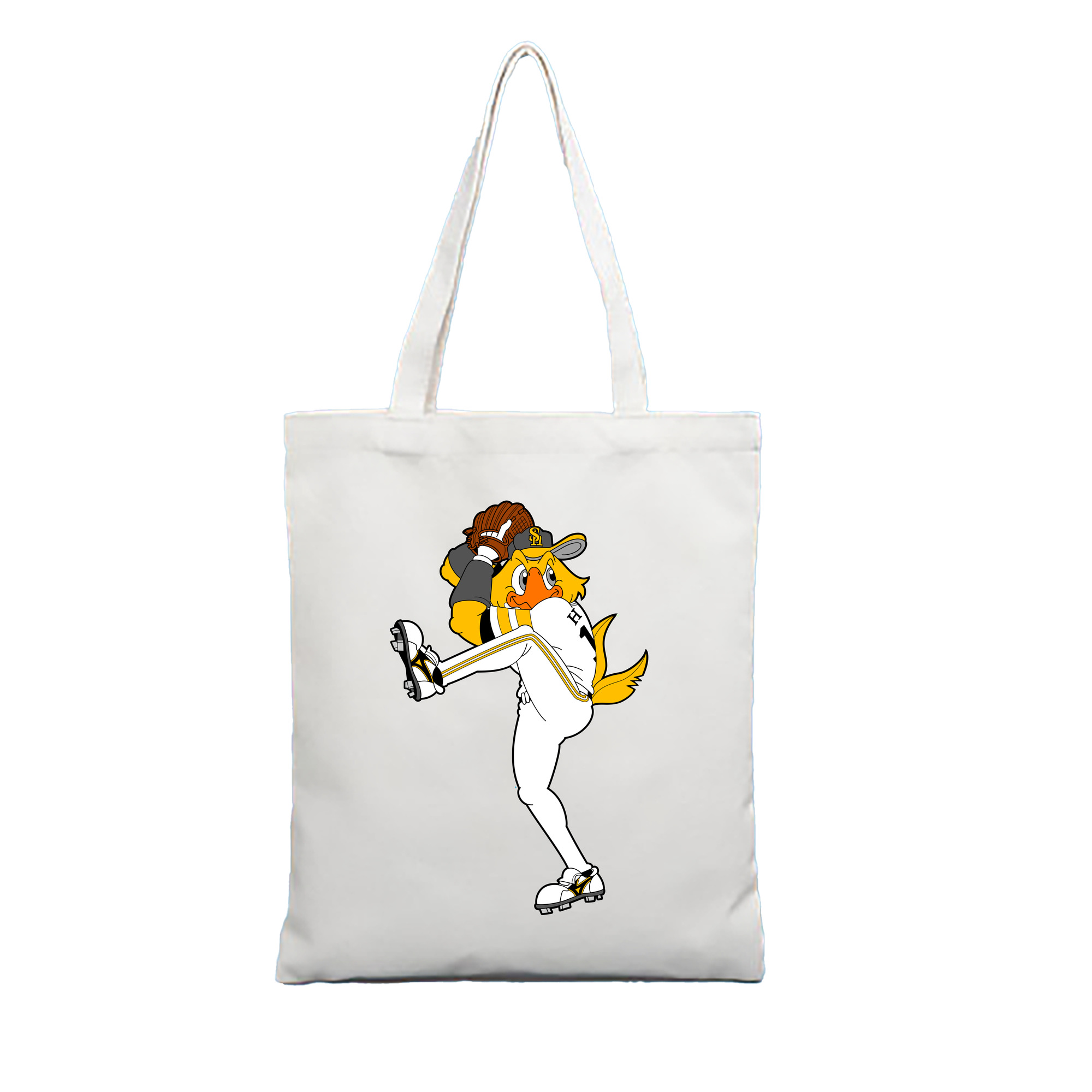 FUKUOKA SOFTBANK HAWKS MASCOT HARRY HAWK APPLICATION WIND UP Logo - 縦型キャンバス手提げバッグ（トートバッグ） ・ キャンバス素材 ・ ショッピング用 ・ 軽量 丈夫 お手入れ簡単