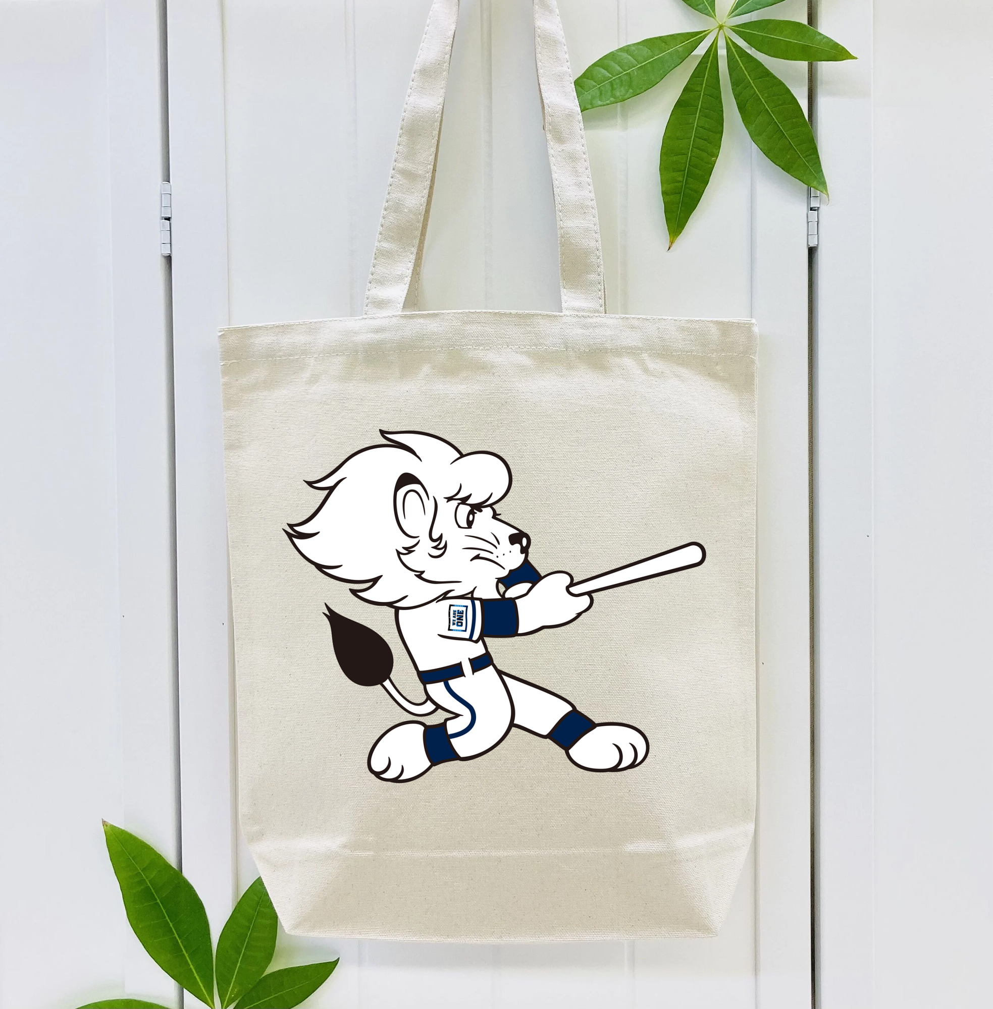 SAITAMA SEIBU LIONS MASCOT LEO APPLICATION BATTING WE ARE THE ONE Logo
