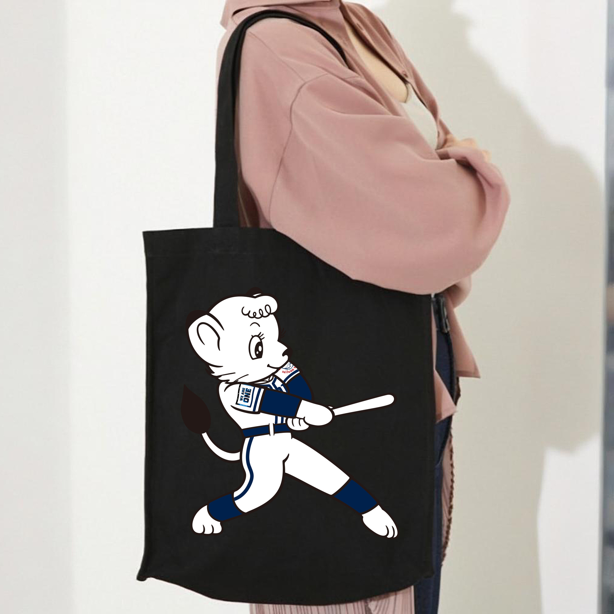 SAITAMA SEIBU LIONS MASCOT LINA APPLICATION BATTING WE ARE THE ONE Logo