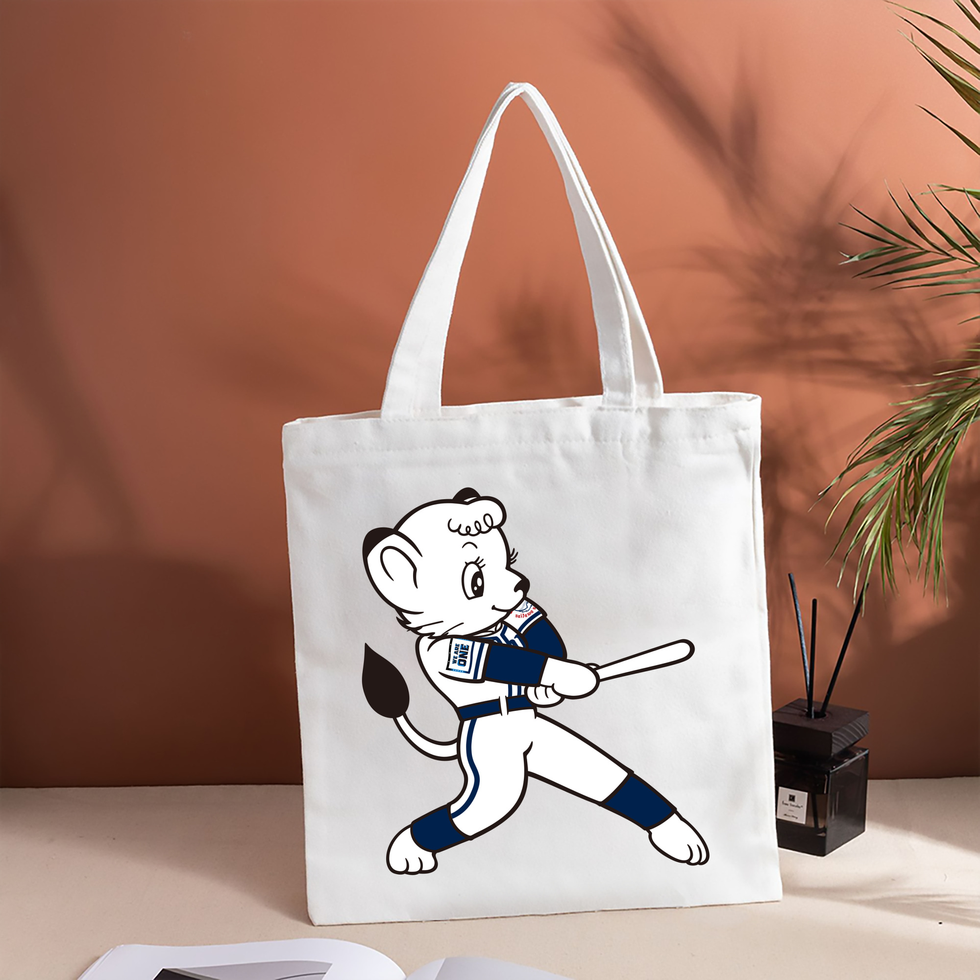 SAITAMA SEIBU LIONS MASCOT LINA APPLICATION BATTING WE ARE THE ONE Logo