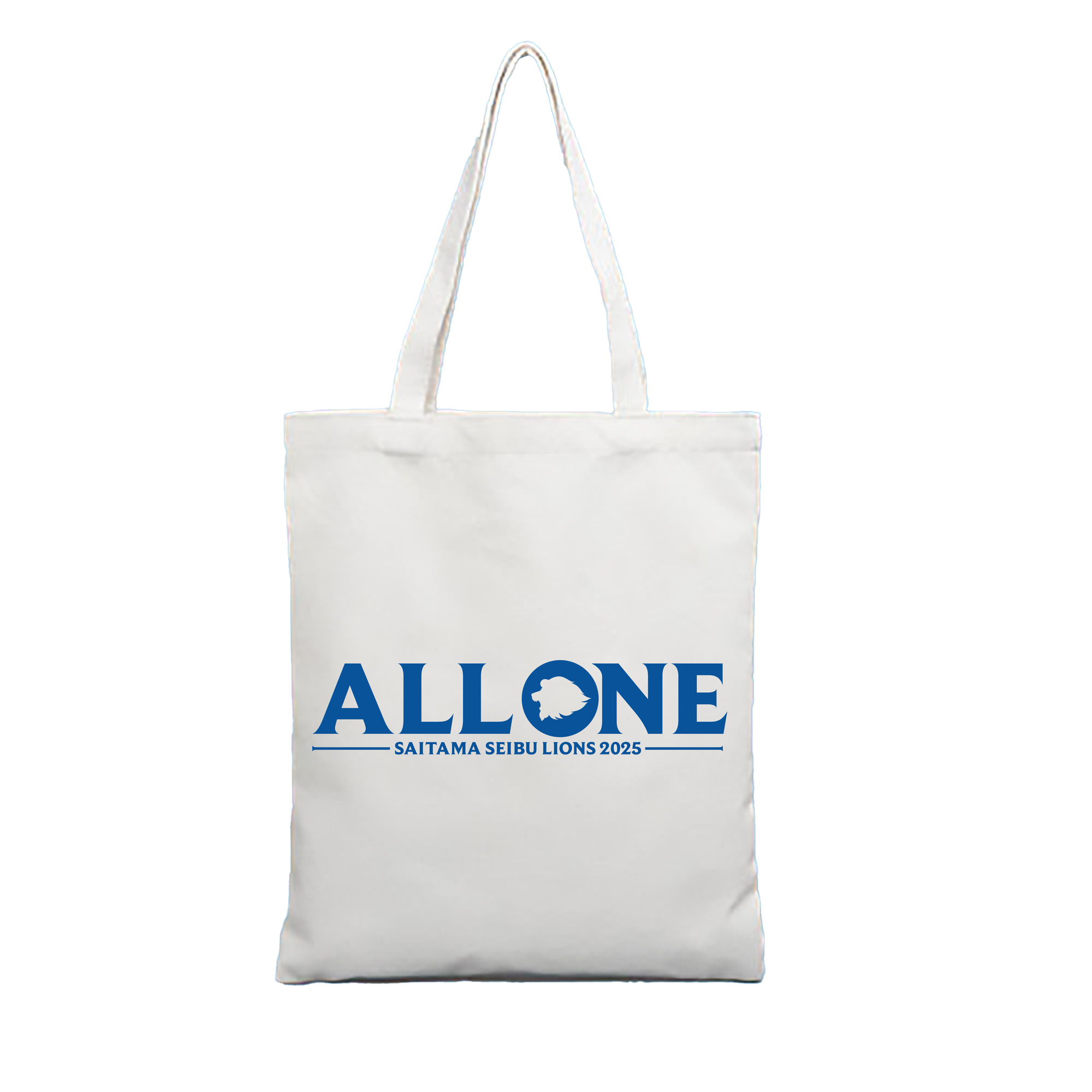 SAITAMA SEIBU LIONS 2025 SLOGAN Logo - 縦型キャンバス手提げバッグ（トートバッグ） ・ キャンバス素材 ・ ショッピング用 ・ 軽量 丈夫 お手入れ簡単