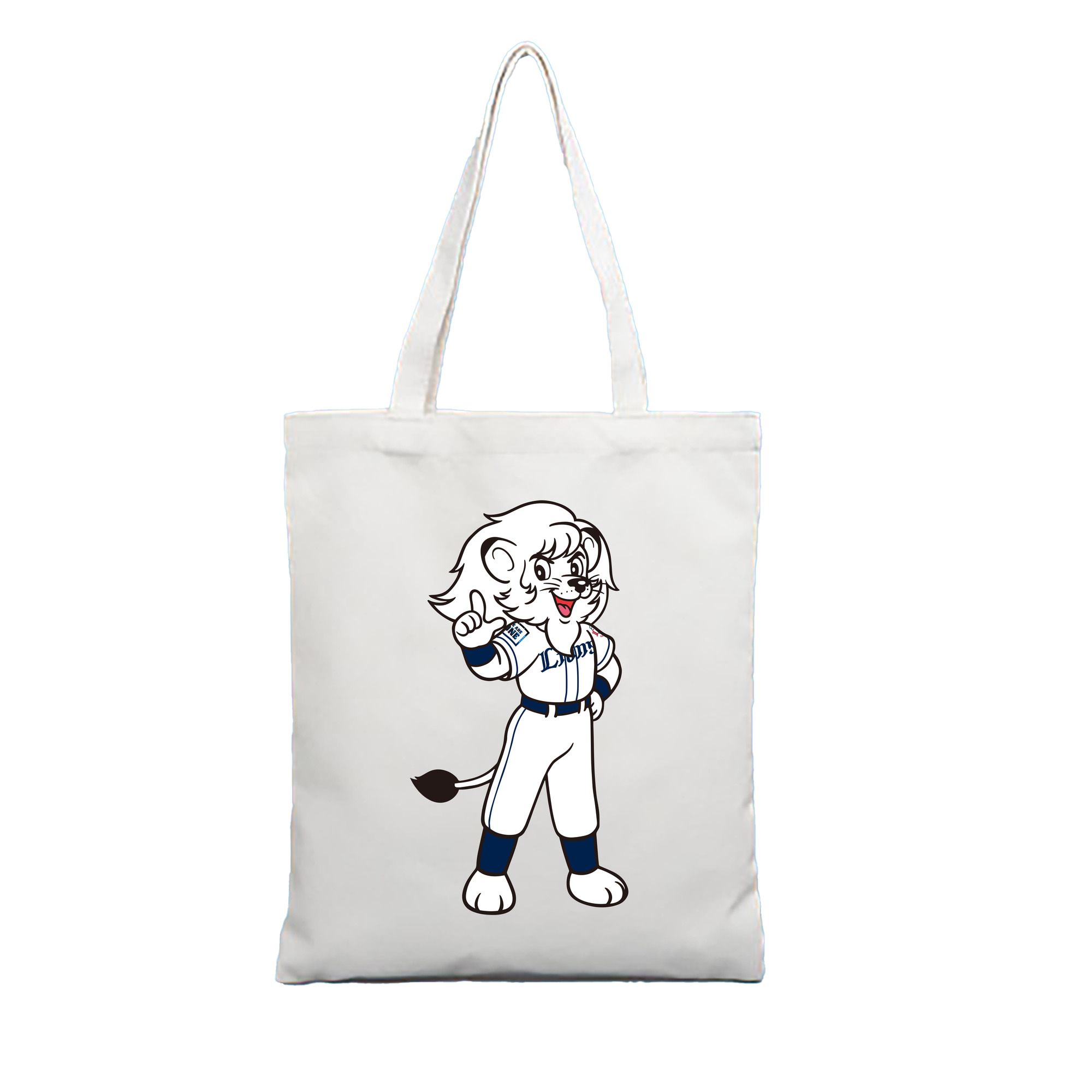 SAITAMA SEIBU LIONS MASCOT LEO 70TH ANNIVERSARY ORIGINAL Logo - 縦型キャンバス手提げバッグ（トートバッグ） ・ キャンバス素材 ・ ショッピング用 ・ 軽量 丈夫 お手入れ簡単