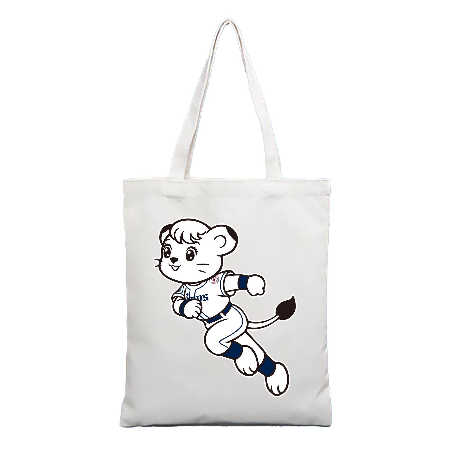 SAITAMA SEIBU LIONS 70TH ANNIVERSARY APPLICATION RUNNING Logo - 縦型キャンバス手提げバッグ（トートバッグ） ・ キャンバス素材 ・ ショッピング用 ・ 軽量 丈夫 お手入れ簡単