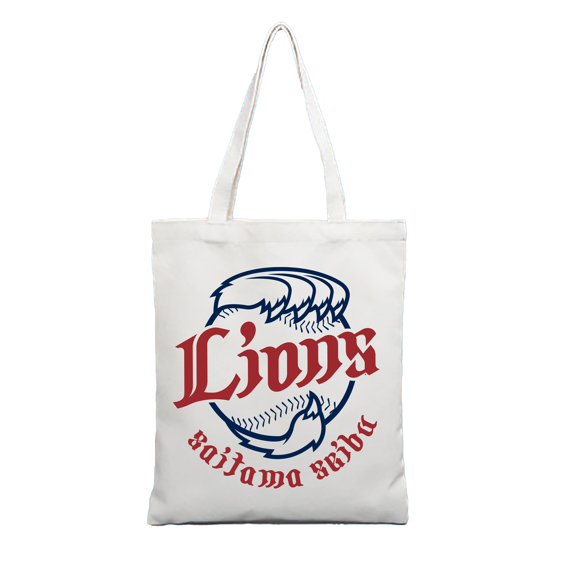 Saitama Seibu Lions Logo - 縦型キャンバス手提げバッグ（トートバッグ） ・ キャンバス素材 ・ ショッピング用 ・ 軽量 丈夫 お手入れ簡単