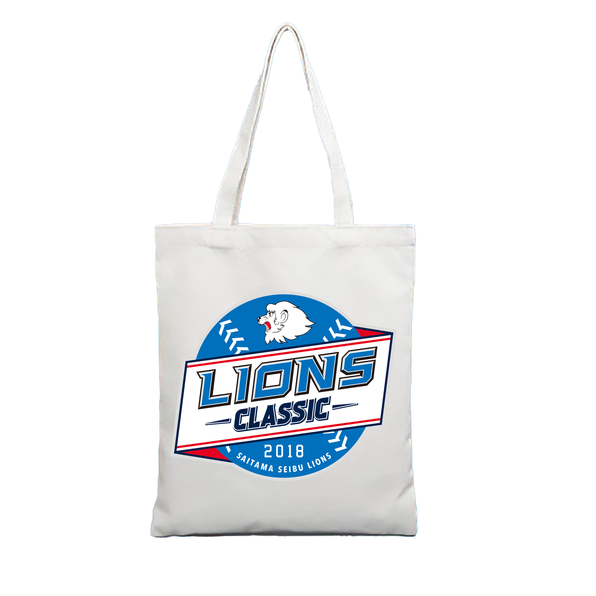 SAITAMA SEIBU LIONS LIONS CLASSIC 2018 Logo - 縦型キャンバス手提げバッグ（トートバッグ） ・ キャンバス素材 ・ ショッピング用 ・ 軽量 丈夫 お手入れ簡単
