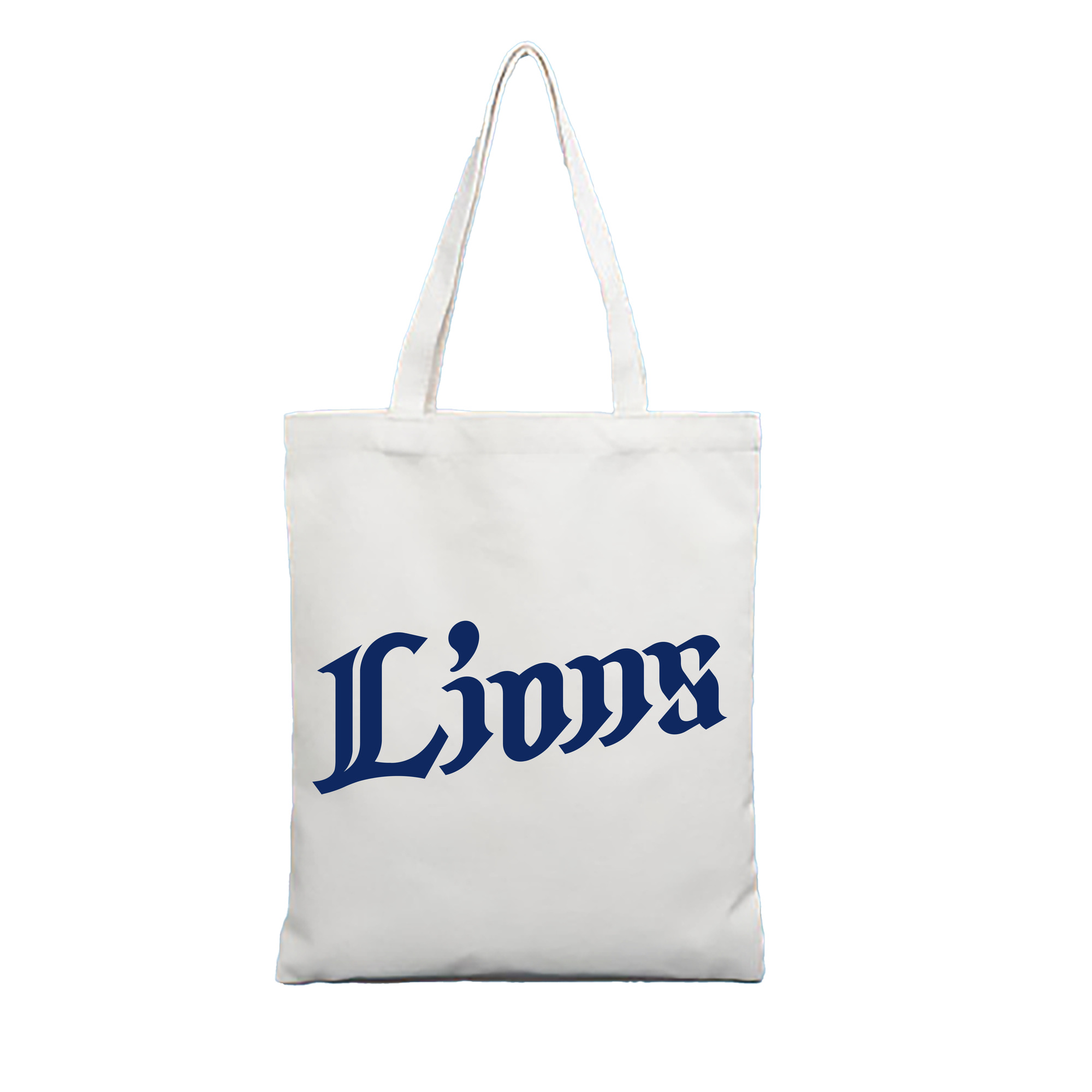 Saitama Seibu Lions Word Mark Logo - 縦型キャンバス手提げバッグ（トートバッグ） ・ キャンバス素材 ・ ショッピング用 ・ 軽量 丈夫 お手入れ簡単
