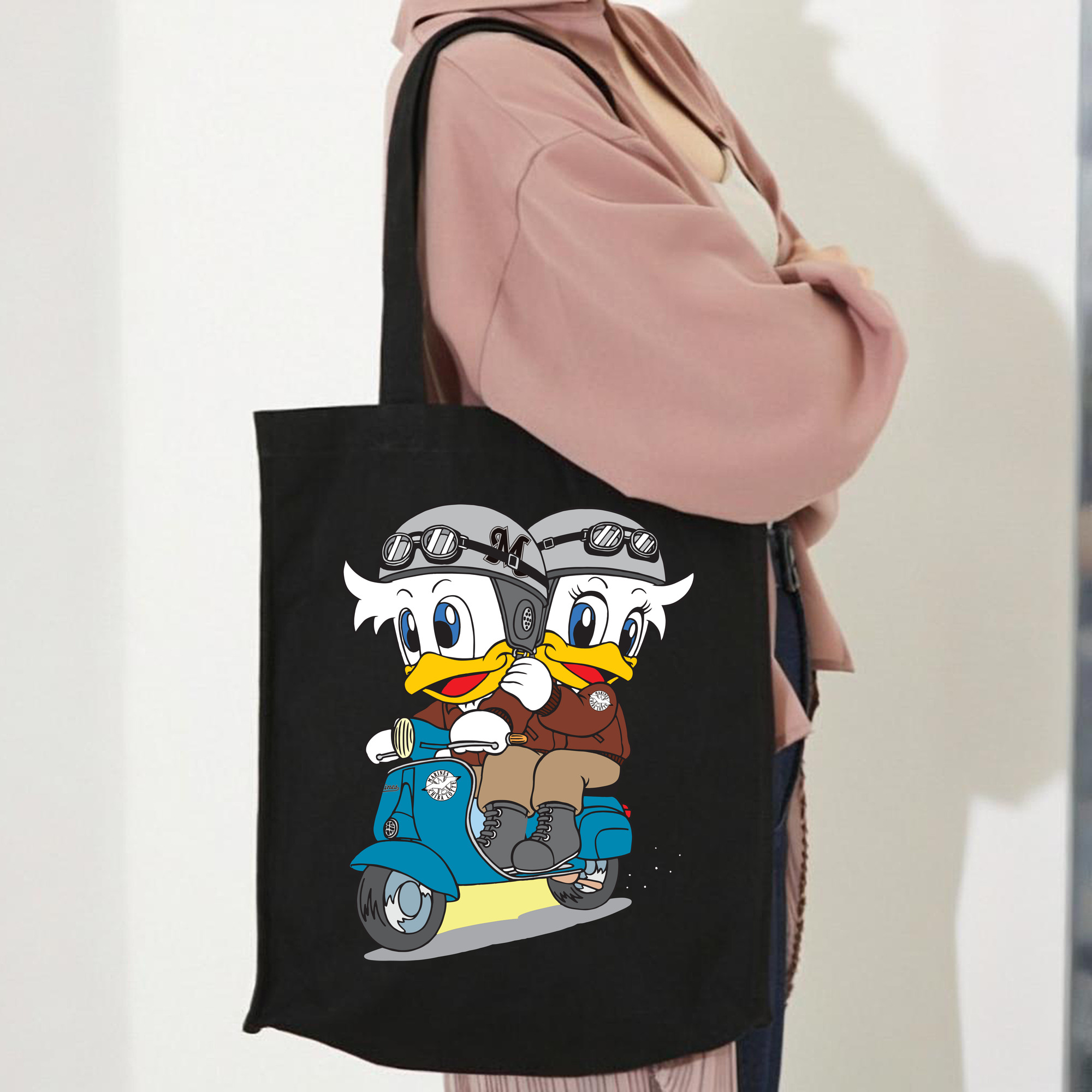 CHIBA LOTTE MARINES MASCOT MAR-KUN RINE-CHAN APPLICATION MOTORCYCLE Logo