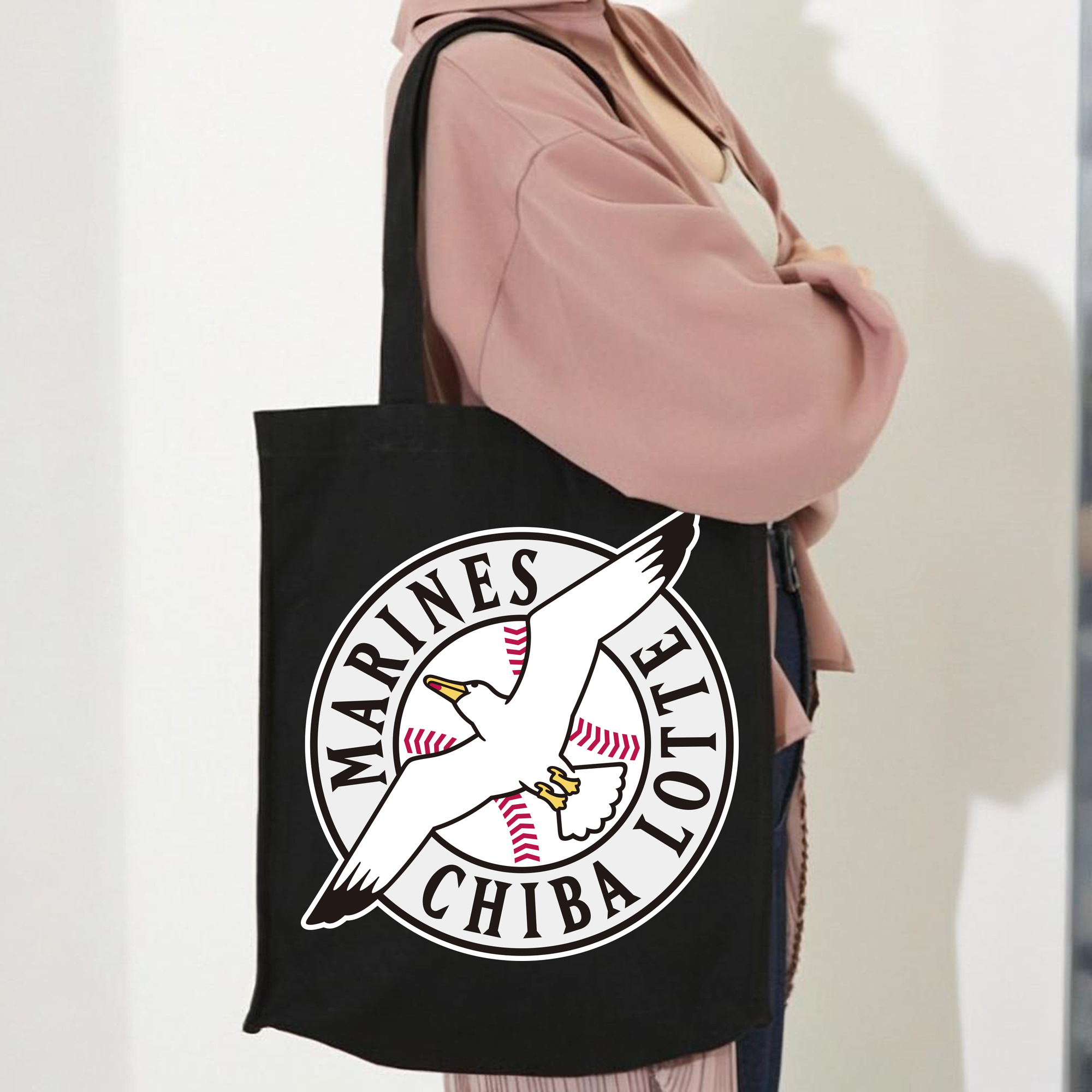 CHIBA LOTTE MARINES PRIMARY EMBLEM PRESENT BACKGROUND Logo