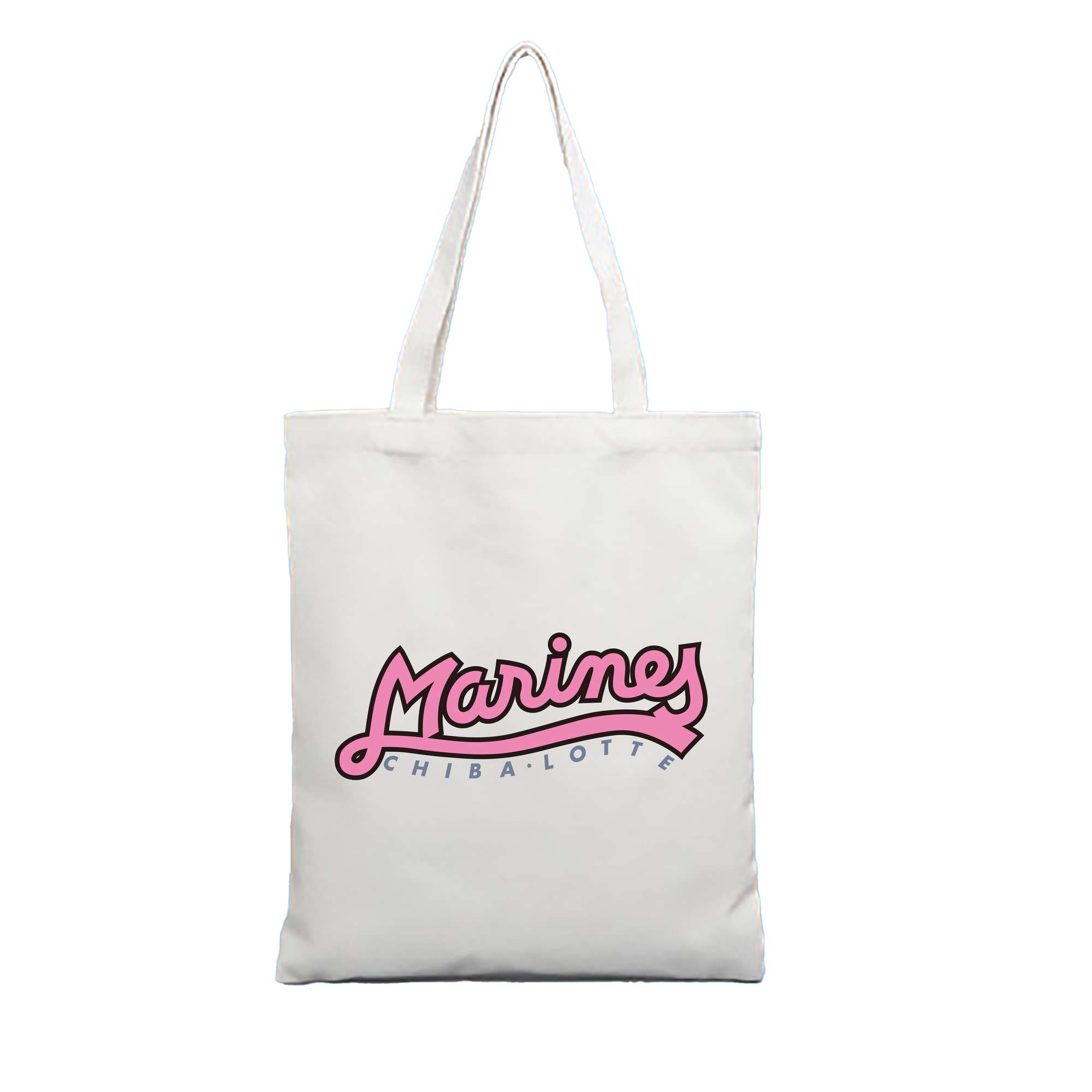 CHIBA LOTTE MARINES OLD Logo - 縦型キャンバス手提げバッグ（トートバッグ） ・ キャンバス素材 ・ ショッピング用 ・ 軽量 丈夫 お手入れ簡単