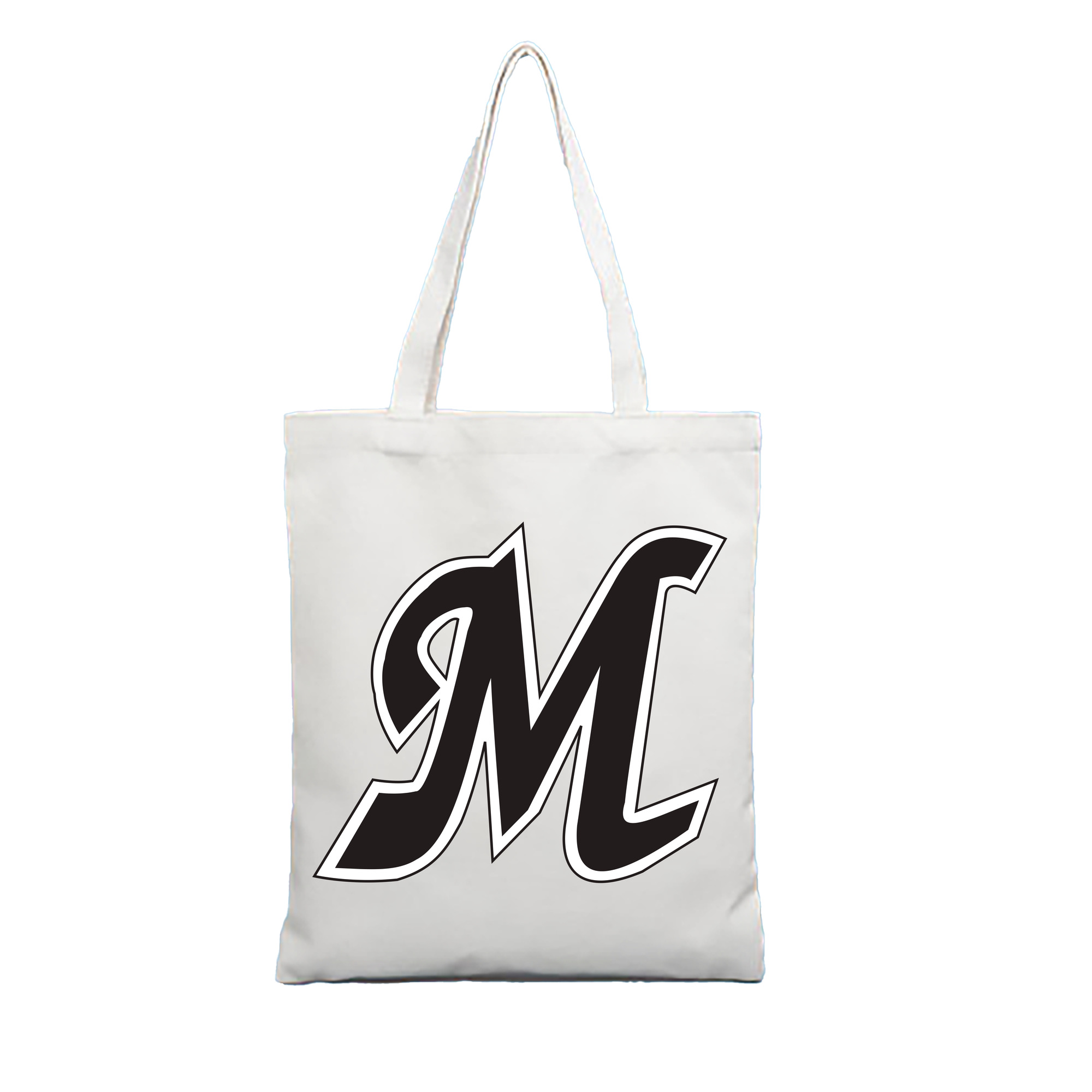 CHIBA LOTTE MARINES Emblem - 縦型キャンバス手提げバッグ（トートバッグ） ・ キャンバス素材 ・ ショッピング用 ・ 軽量 丈夫 お手入れ簡単