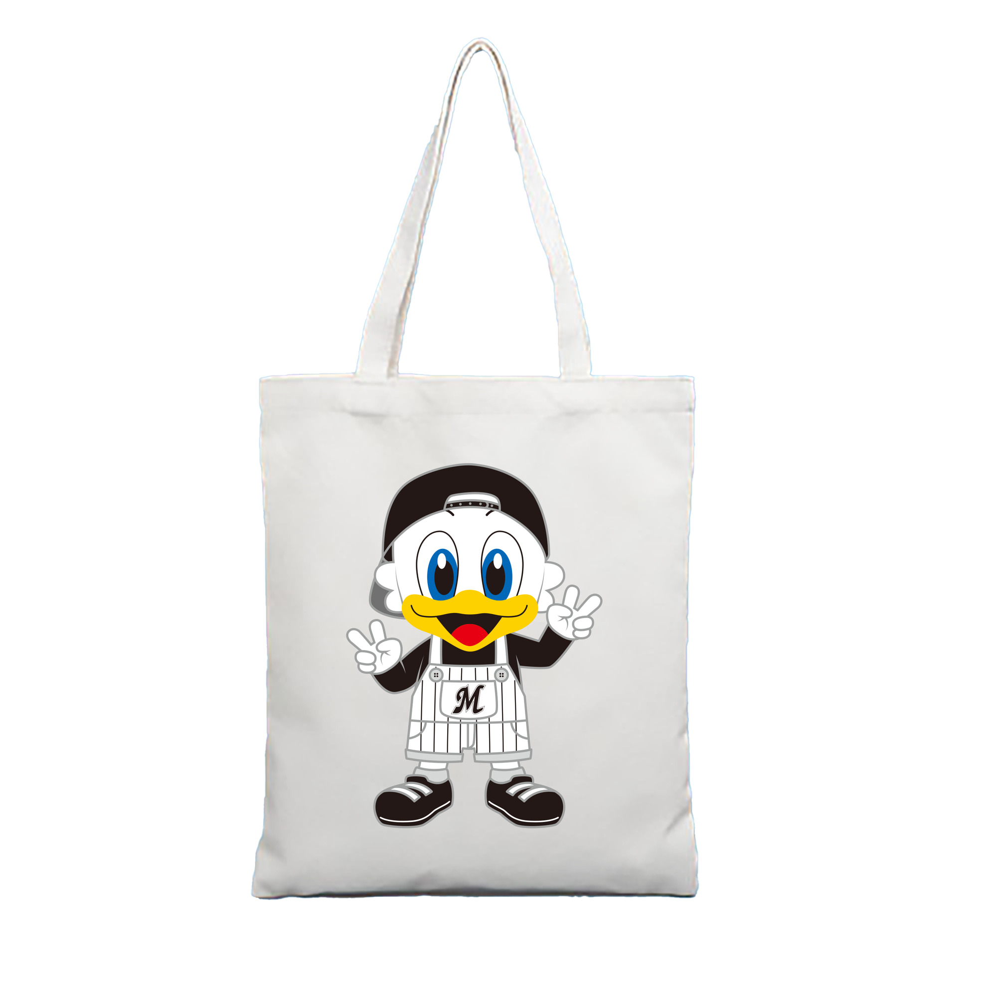 CHIBA LOTTE MARINES MASCOT ZU-CHAN 2022 Logo - 縦型キャンバス手提げバッグ（トートバッグ） ・ キャンバス素材 ・ ショッピング用 ・ 軽量 丈夫 お手入れ簡単