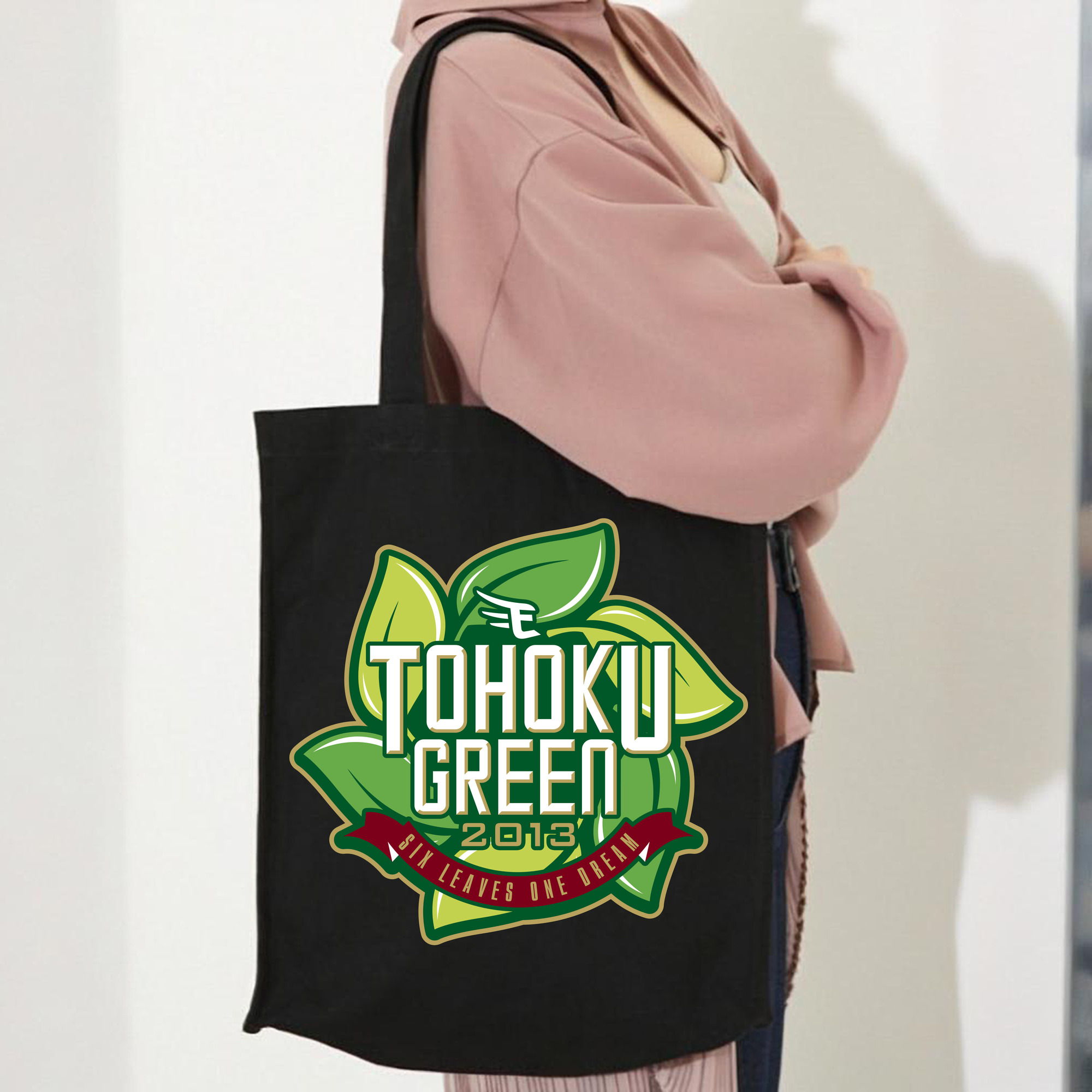 TOHOKU RAKUTEN GOLDEN EAGLES TOHOKU GREEN 2013 SIX LEAVES ONE DREAM Logo