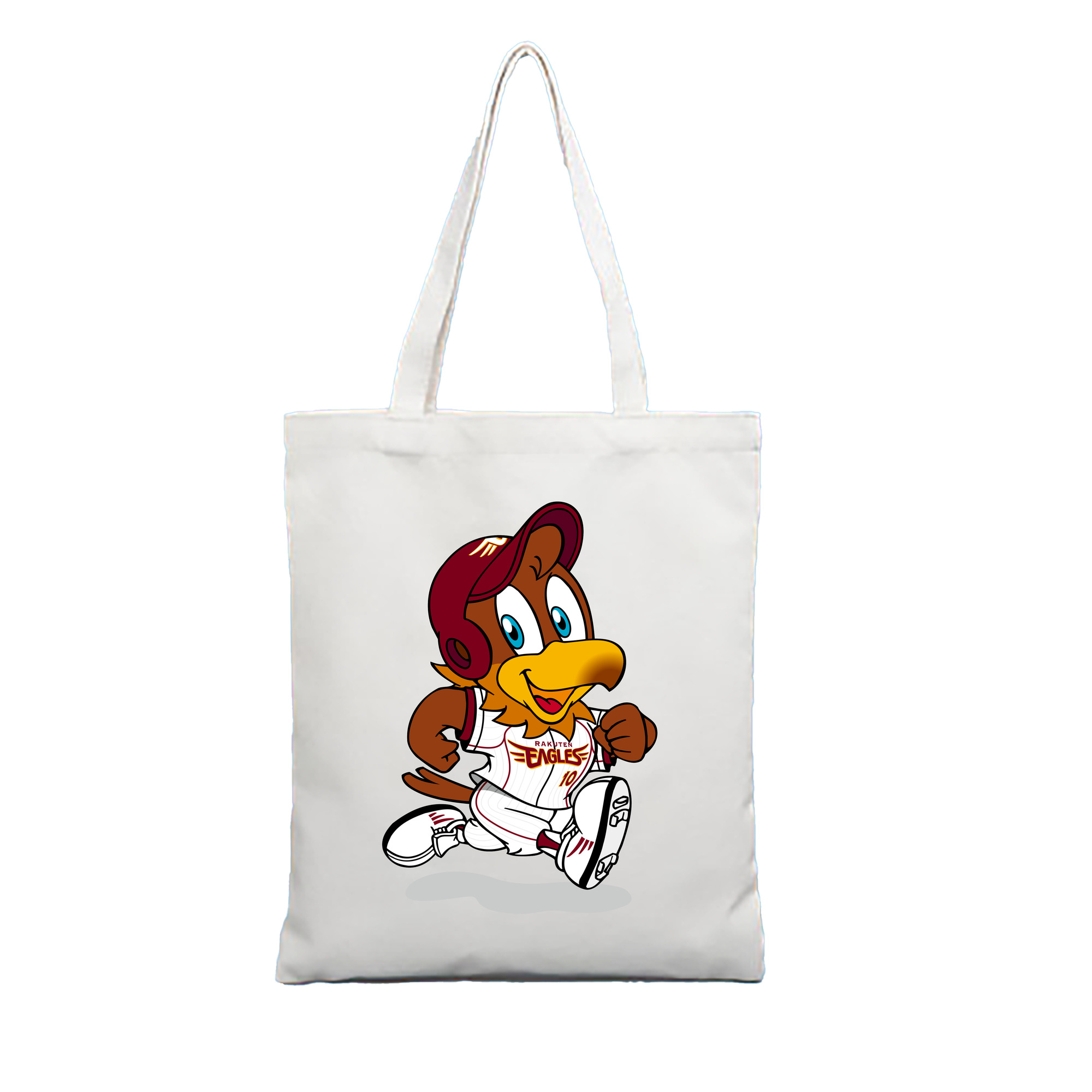 TOHOKU RAKUTEN EAGLES MASCOT CLUTCH Logo - 縦型キャンバス手提げバッグ（トートバッグ） ・ キャンバス素材 ・ ショッピング用 ・ 軽量 丈夫 お手入れ簡単
