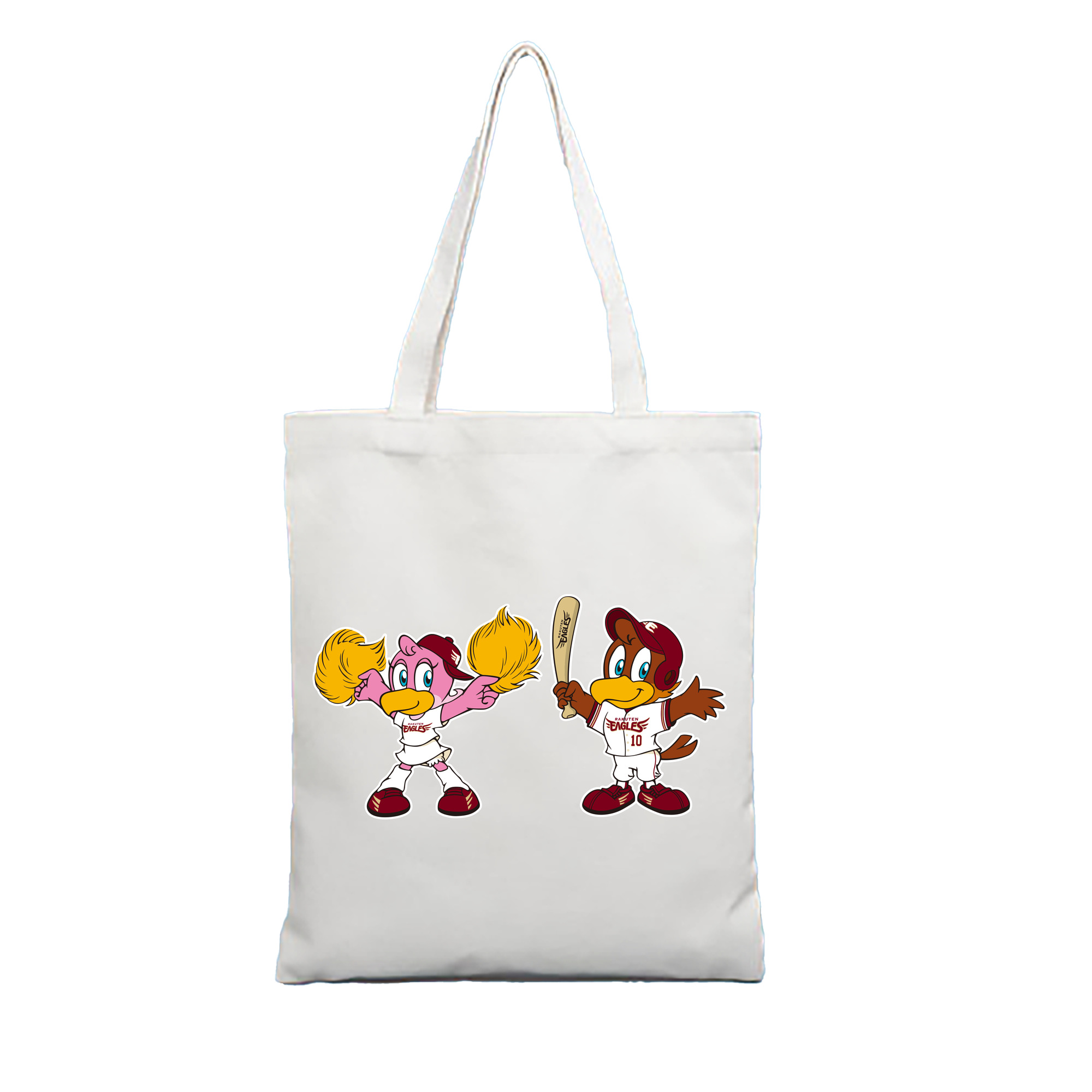 TOHOKU RAKUTEN GOLDEN EAGLES MASCOT CLUTCH CLUTCHENA 2020 UNIFORM ORIGINAL Logo - 縦型キャンバス手提げバッグ（トートバッグ） ・ キャンバス素材 ・ ショッピング用 ・ 軽量 丈夫 お手入れ簡単