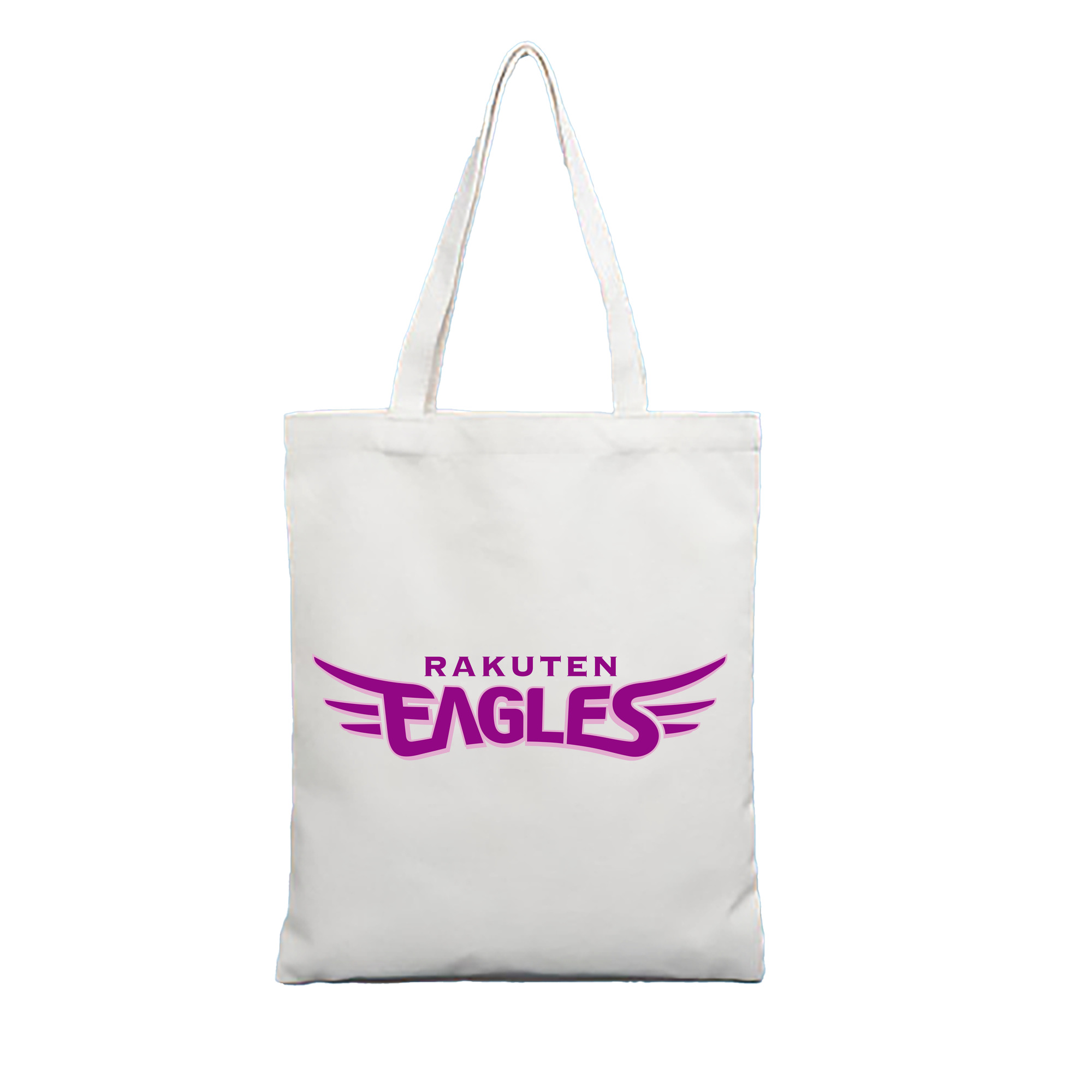 TOHOKU RAKUTEN GOLDEN EAGLES WORDMARK PINK FONT Logo - 縦型キャンバス手提げバッグ（トートバッグ） ・ キャンバス素材 ・ ショッピング用 ・ 軽量 丈夫 お手入れ簡単