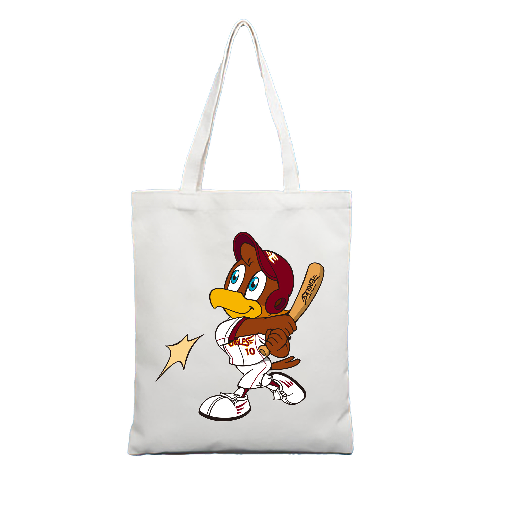 TOHOKU RAKUTEN GOLDEN EAGLES CLUTCH SUB Logo - 縦型キャンバス手提げバッグ（トートバッグ） ・ キャンバス素材 ・ ショッピング用 ・ 軽量 丈夫 お手入れ簡単