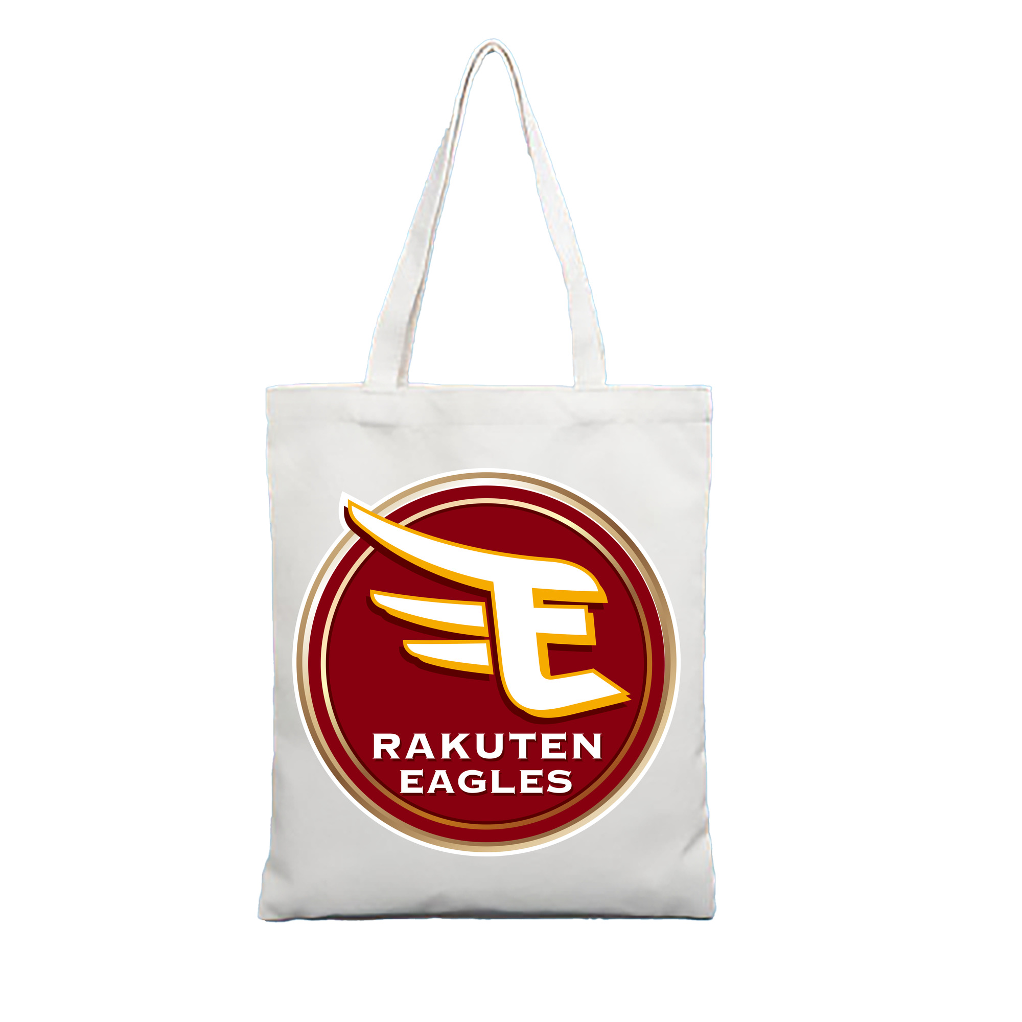TOHOKU RAKUTEN GOLDEN EAGLES 2025 EMBLEM Logo - 縦型キャンバス手提げバッグ（トートバッグ） ・ キャンバス素材 ・ ショッピング用 ・ 軽量 丈夫 お手入れ簡単