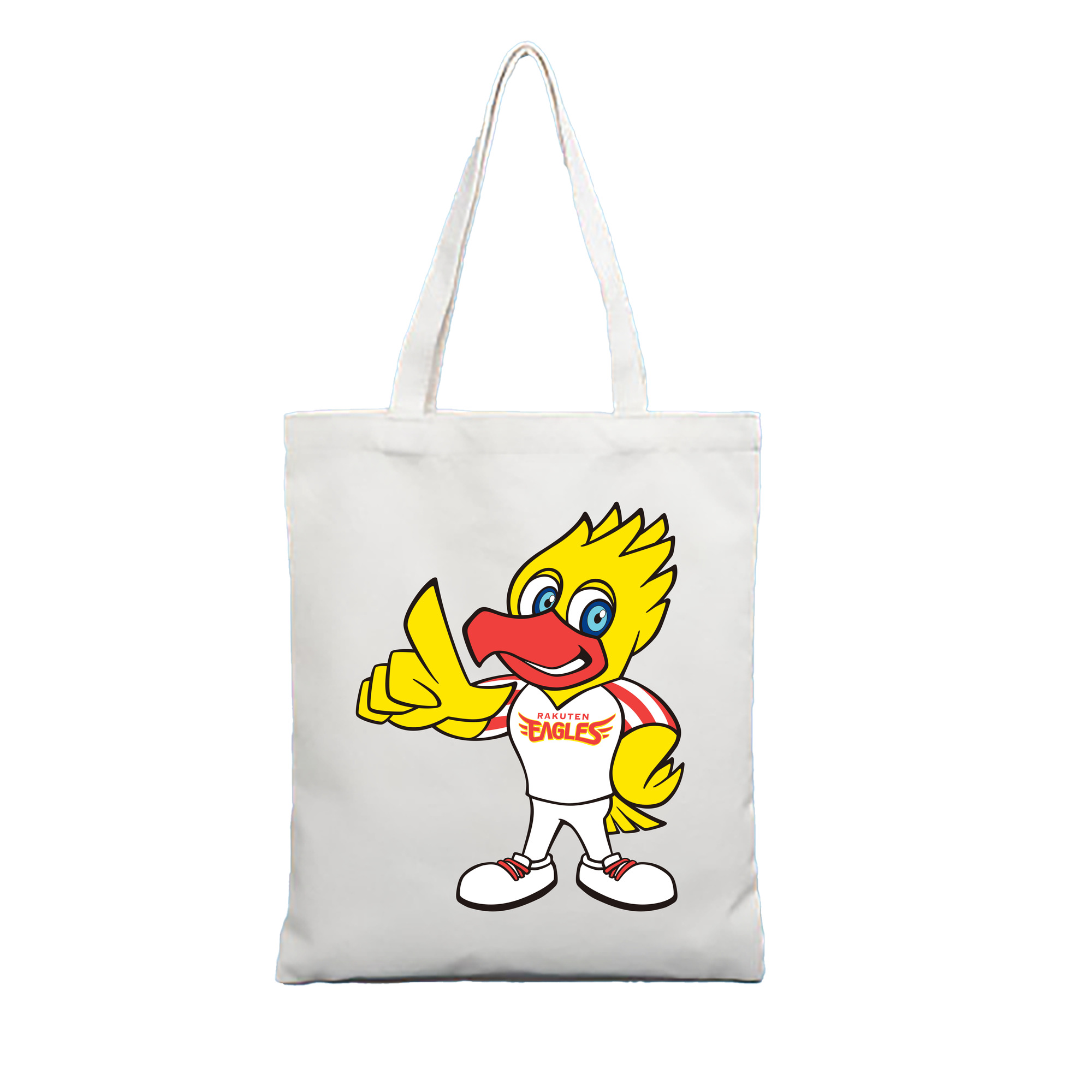 TOHOKU RAKUTEN GOLDEN EAGLES MASCOT SWITCH APPLICATION INDICATION Logo - 縦型キャンバス手提げバッグ（トートバッグ） ・ キャンバス素材 ・ ショッピング用 ・ 軽量 丈夫 お手入れ簡単