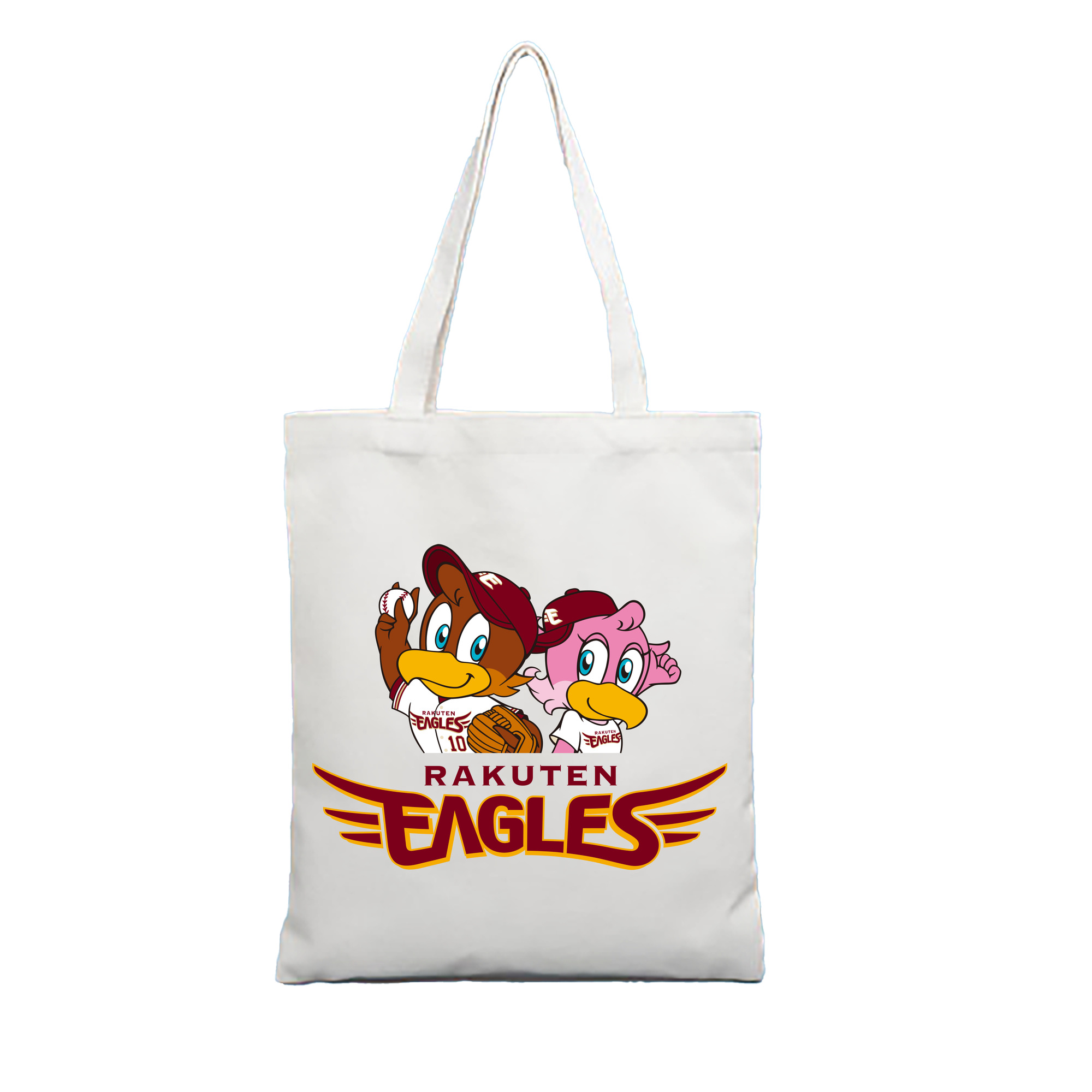 TOHOKU RAKUTEN GOLDEN EAGLES EMBLEM 2020 ORIGINAL Logo - 縦型キャンバス手提げバッグ（トートバッグ） ・ キャンバス素材 ・ ショッピング用 ・ 軽量 丈夫 お手入れ簡単