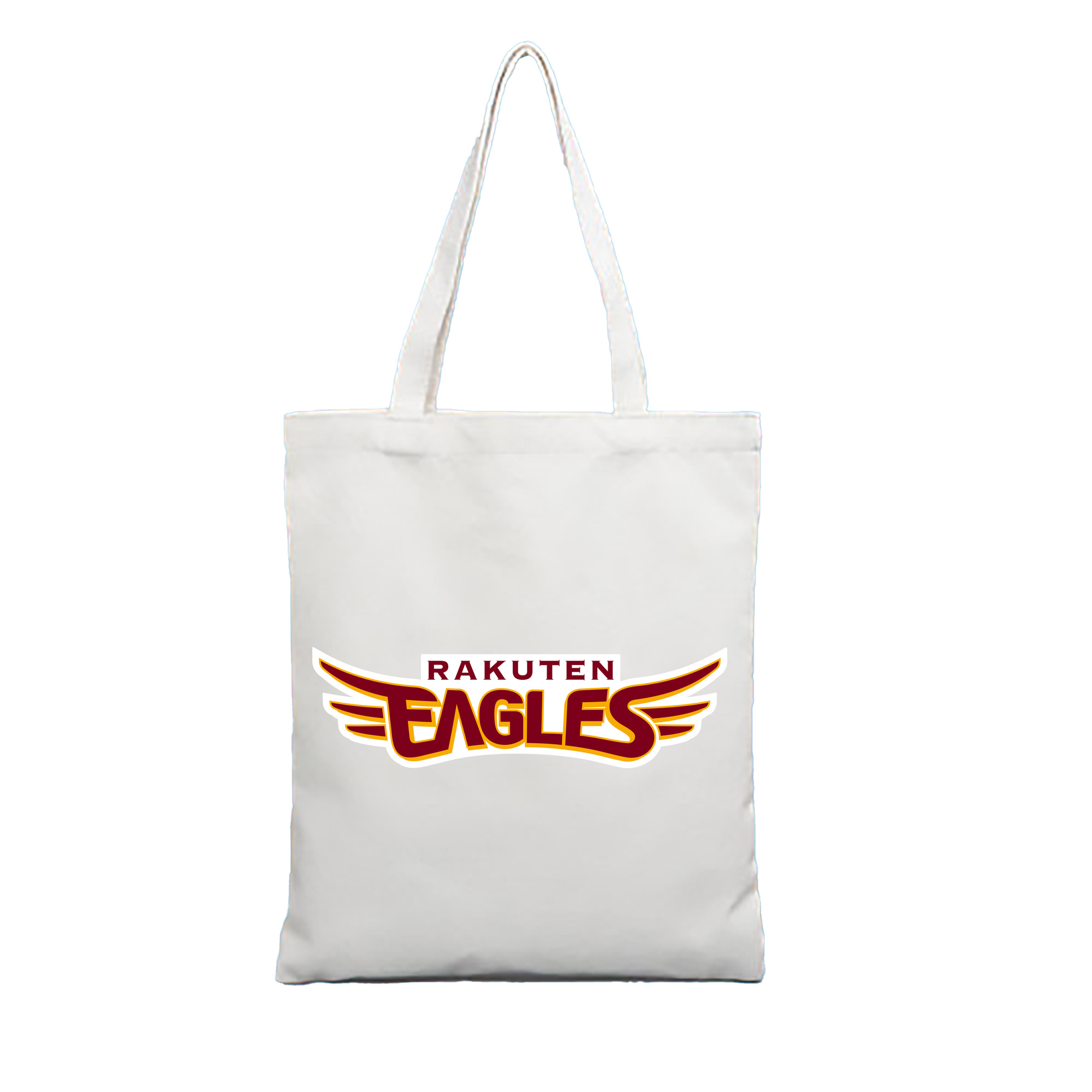 TOHOKU RAKUTEN GOLDEN EAGLES WORDMARK ORIGINAL BACKGROUND Logo - 縦型キャンバス手提げバッグ（トートバッグ） ・ キャンバス素材 ・ ショッピング用 ・ 軽量 丈夫 お手入れ簡単