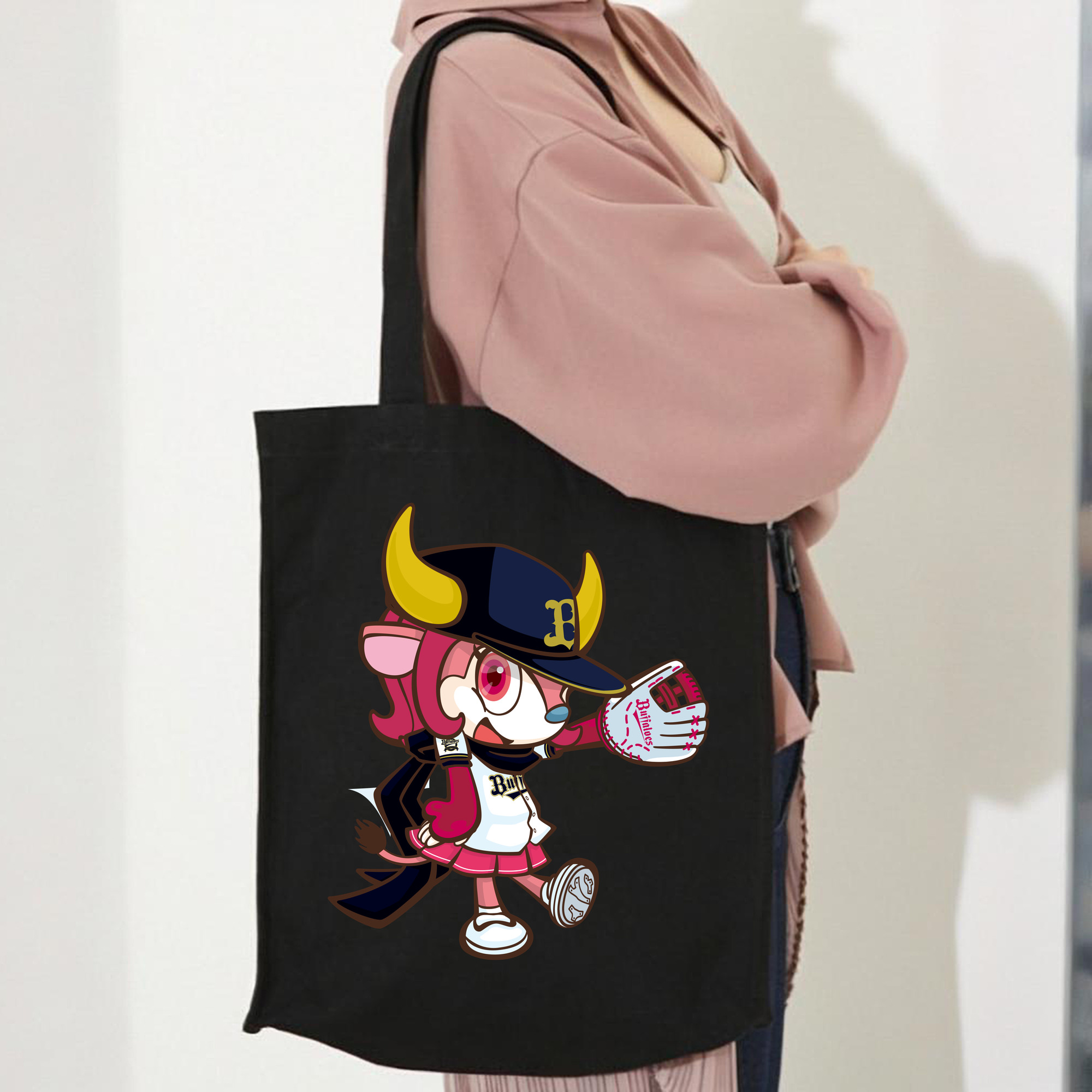 ORIX BUFFALOES MASCOT BUFFALO BELL APPLICATION GLOVE SYMBOL 2019 Logo