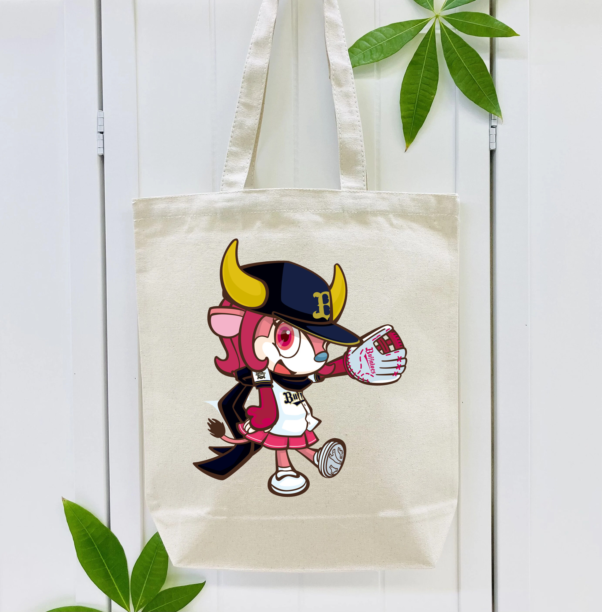 ORIX BUFFALOES MASCOT BUFFALO BELL APPLICATION GLOVE SYMBOL 2019 Logo