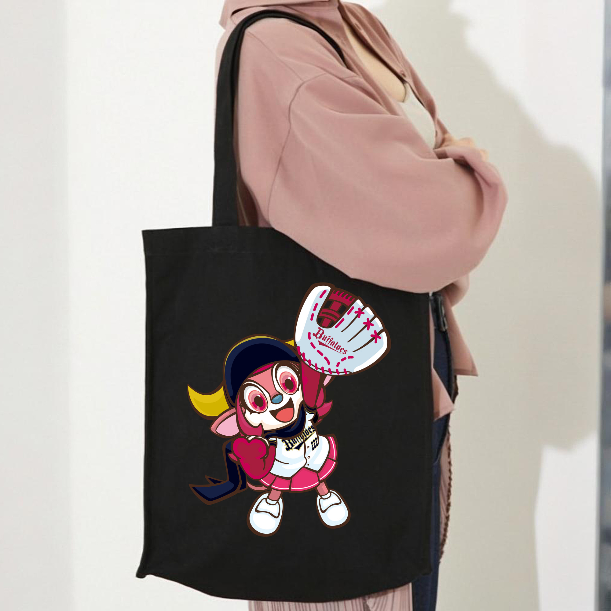 ORIX BUFFALOES MASCOT BUFFALO BELL APPLICATION GLOVE SYMBOL 2019 Color Logo