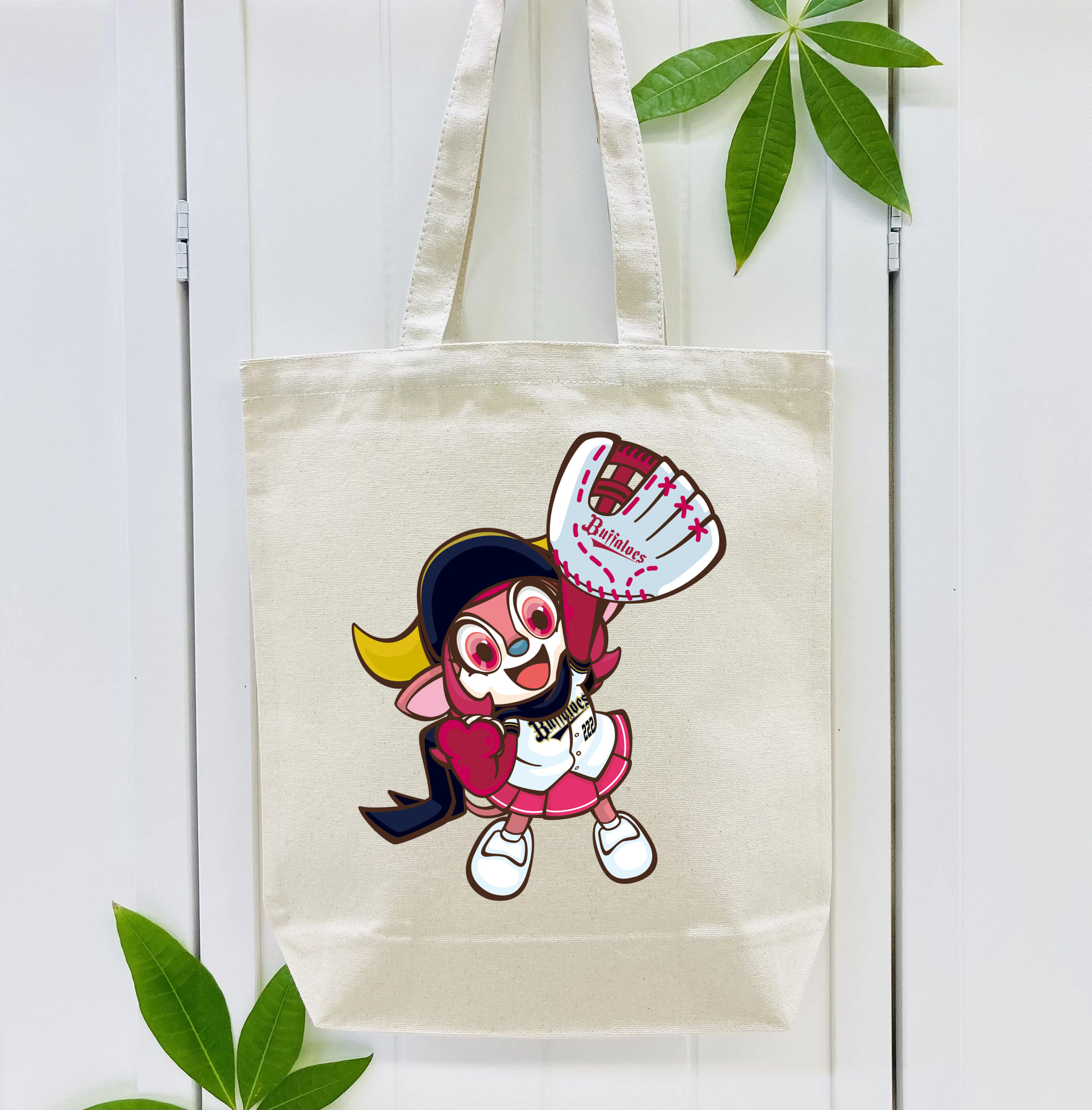 ORIX BUFFALOES MASCOT BUFFALO BELL APPLICATION GLOVE SYMBOL 2019 Color Logo