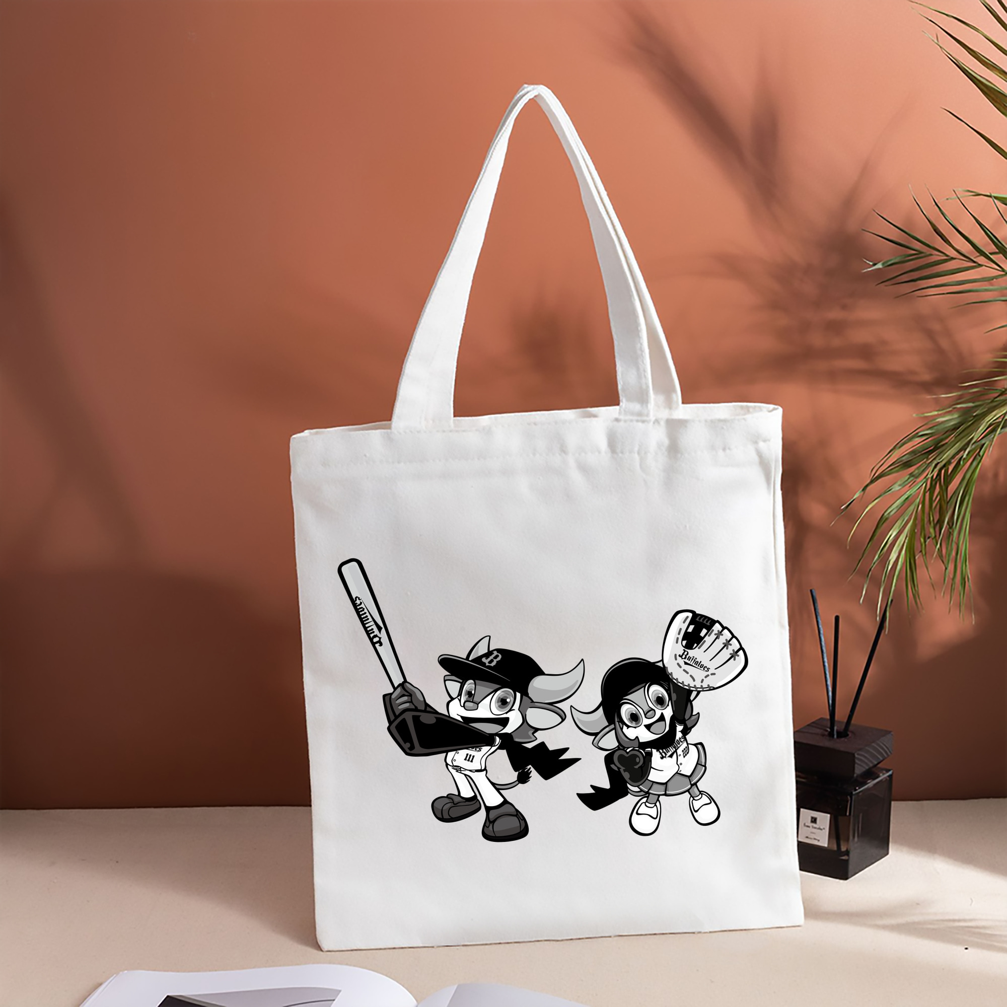 ORIX BUFFALOES MASCOT BUFFALO BULL BUFFALO BELL APPLICATION BAT GLOVE SYMBOL 2019 Black White Logo