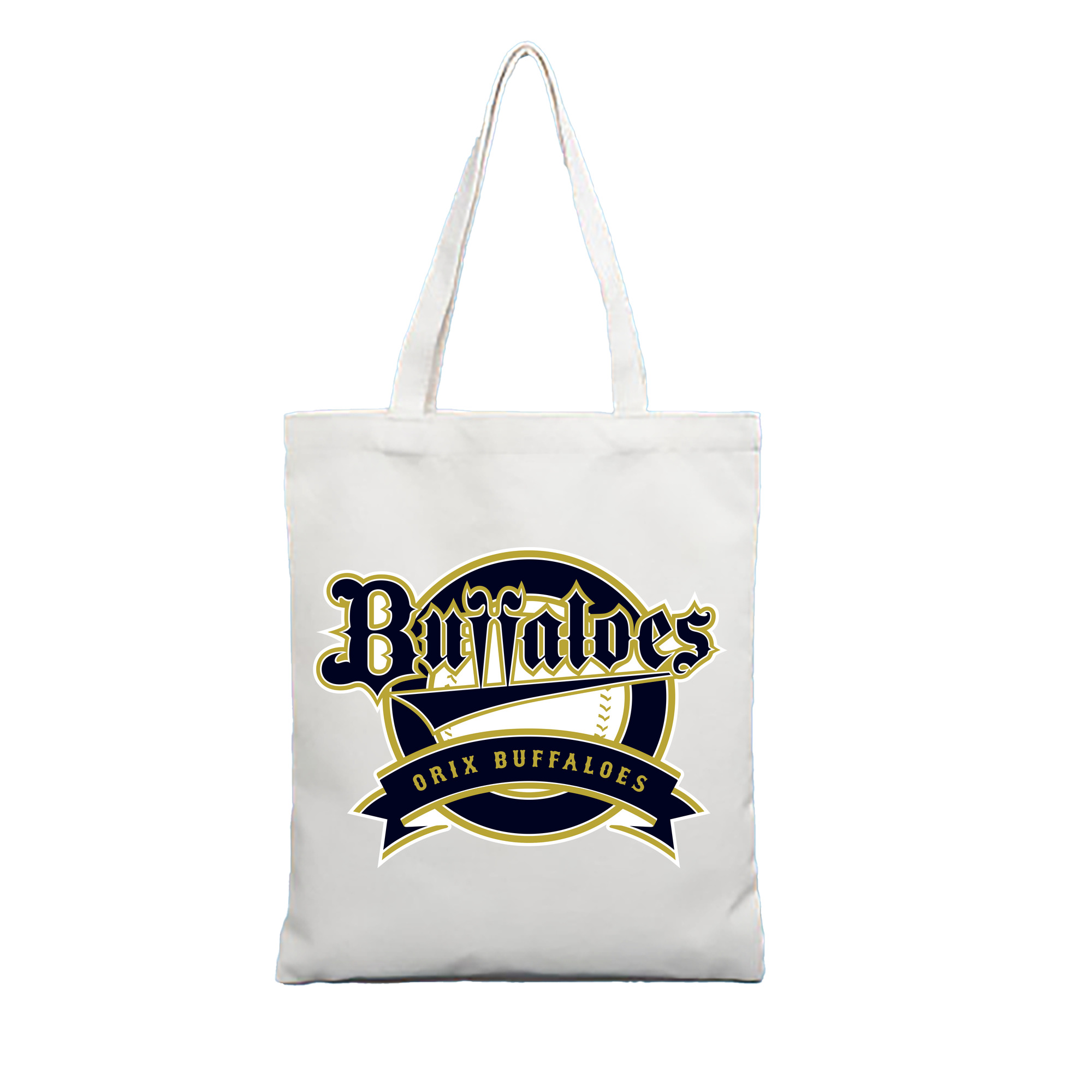 ORIX BUFFALOES NEW EMBLEM 2019 Logo Vector - 縦型キャンバス手提げバッグ（トートバッグ） ・ キャンバス素材 ・ ショッピング用 ・ 軽量 丈夫 お手入れ簡単