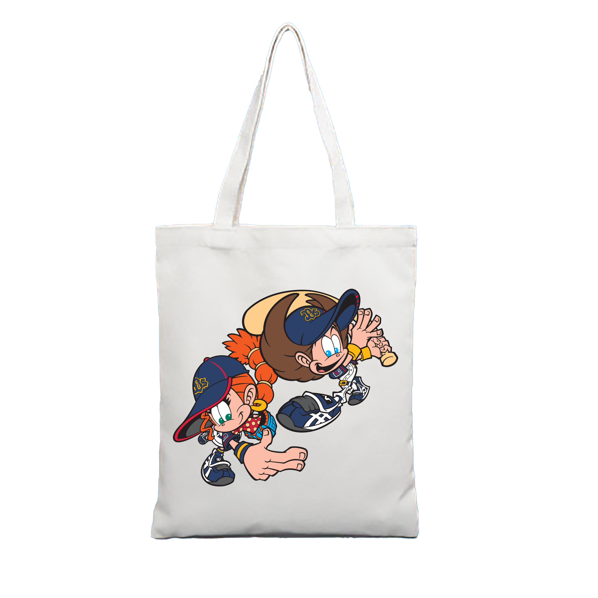 ORIX BUFFALOES MASCOT NEPPIE RIPSEA APPLICATION - 縦型キャンバス手提げバッグ（トートバッグ） ・ キャンバス素材 ・ ショッピング用 ・ 軽量 丈夫 お手入れ簡単