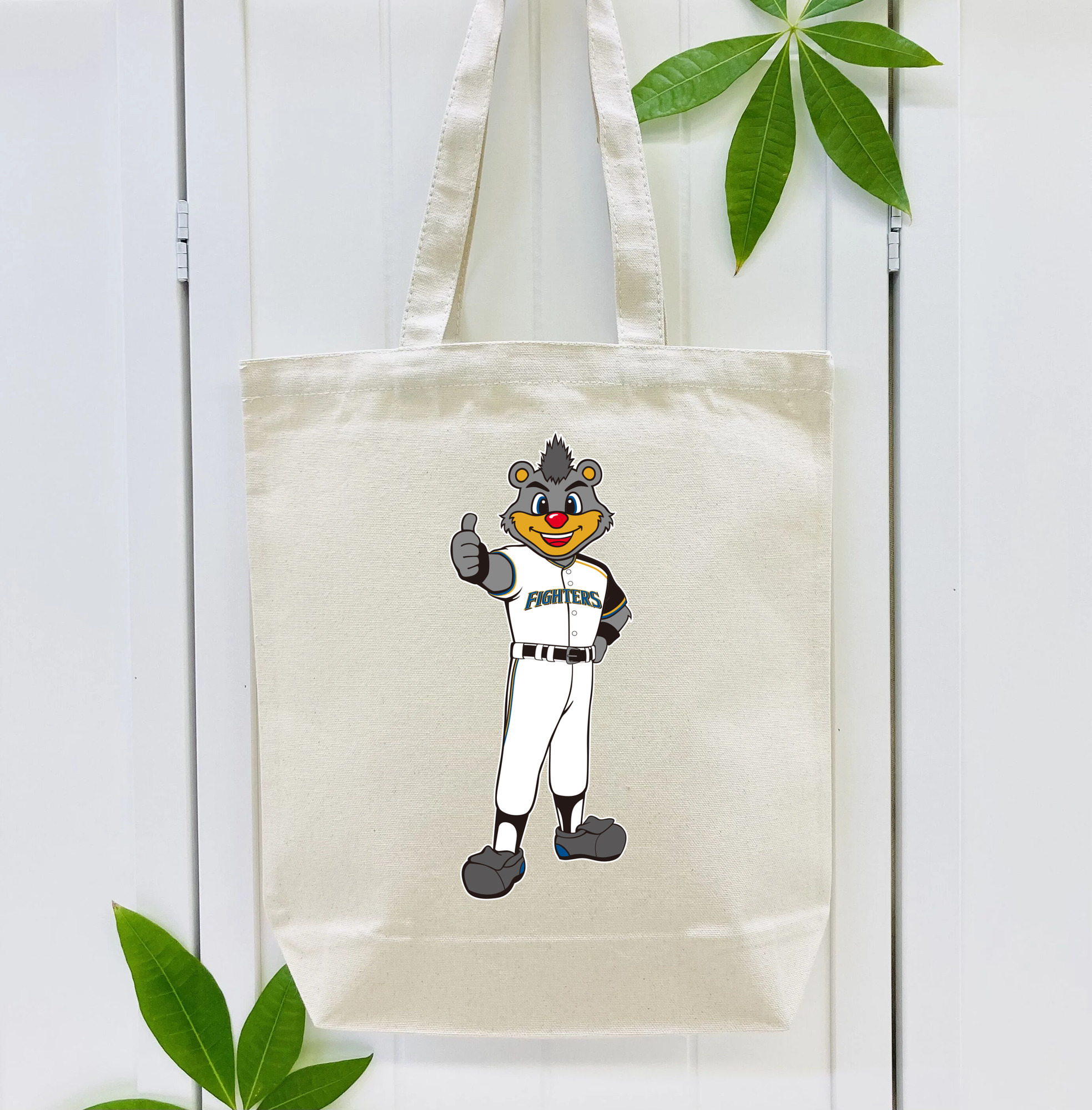 HOKKAIDO NIPPON-HAM FIGHTERS MASCOT BRISKY THE BEAR 2004 2010 HOME UNIFORM ORIGINAL Logo