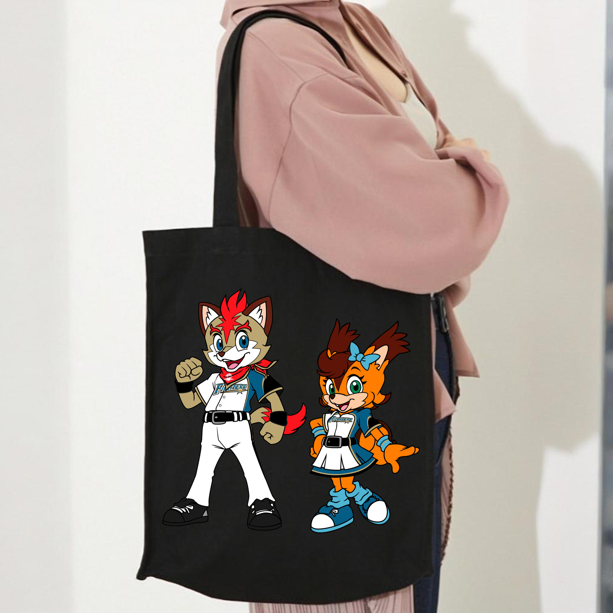 HOKKAIDO NIPPON-HAM FIGHTERS MASCOT FREP THE FOX POLLY POLARIS Logo