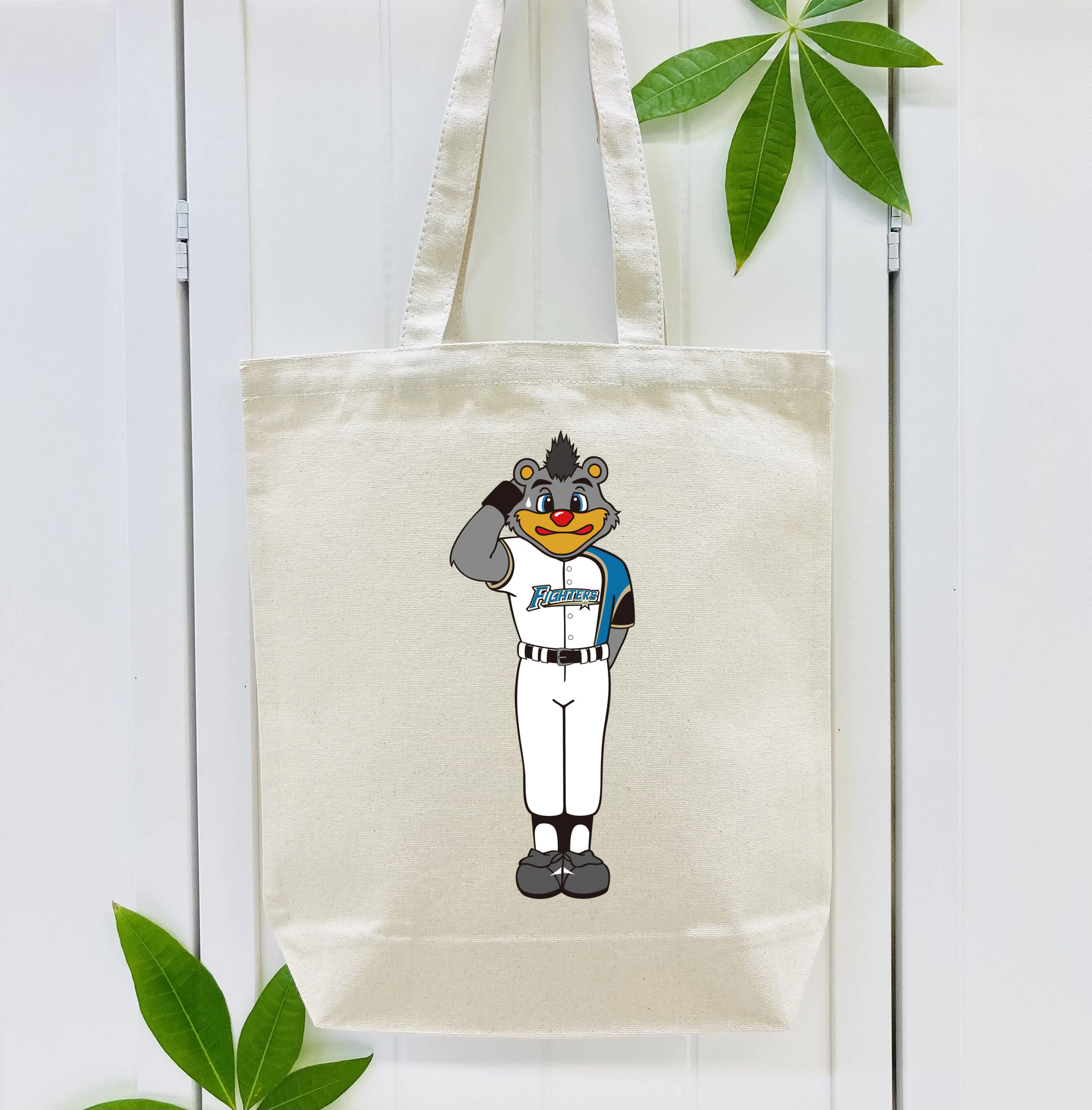 HOKKAIDO NIPPON-HAM FIGHTERS MASCOT BRISKY THE BEAR APPLICATION SALUTE Logo