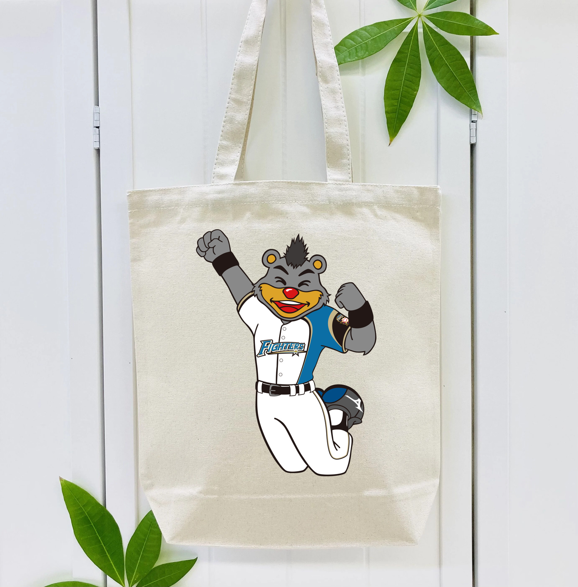 HOKKAIDO NIPPON-HAM FIGHTERS MASCOT BRISKY THE BEAR APPLICATION JUMPING Logo