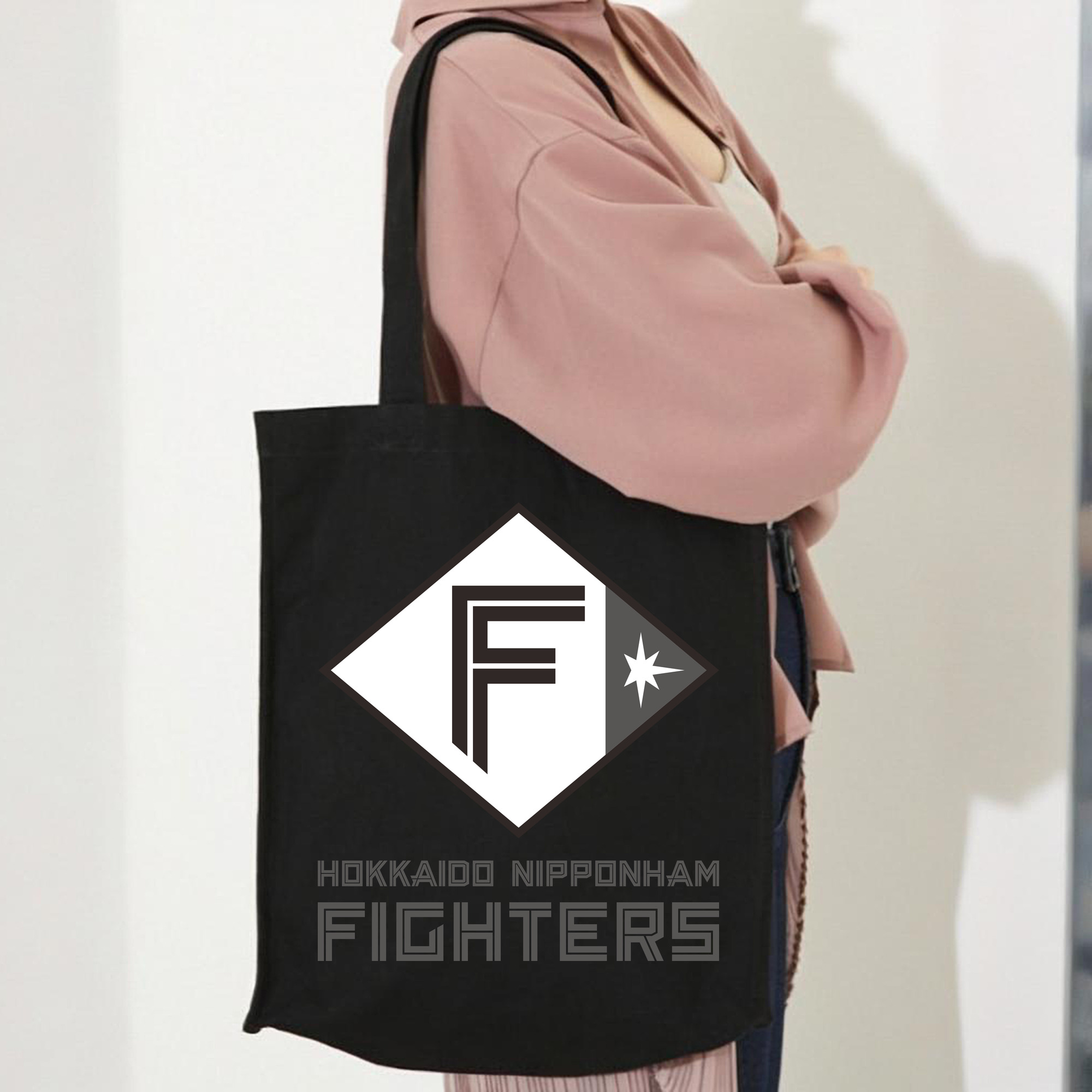 HOKKAIDO NIPPON-HAM FIGHTERS EMBLEM 2022 Black White Logo