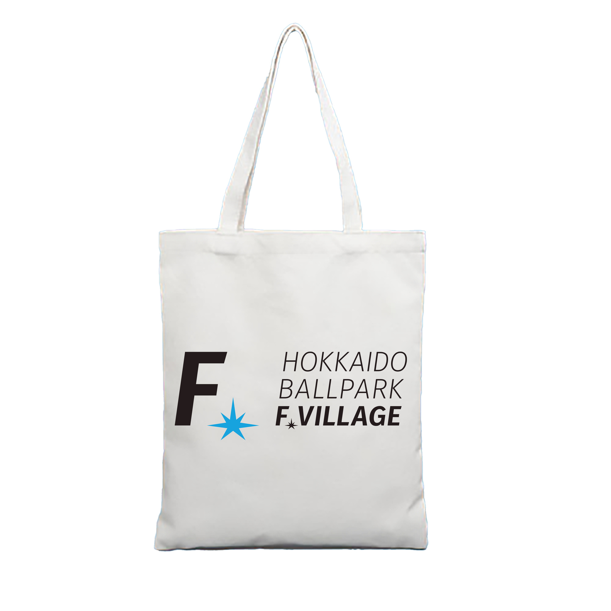 HOKKAIDO BALLPARK F VILLAGE Logo - 縦型キャンバス手提げバッグ（トートバッグ） ・ キャンバス素材 ・ ショッピング用 ・ 軽量 丈夫 お手入れ簡単