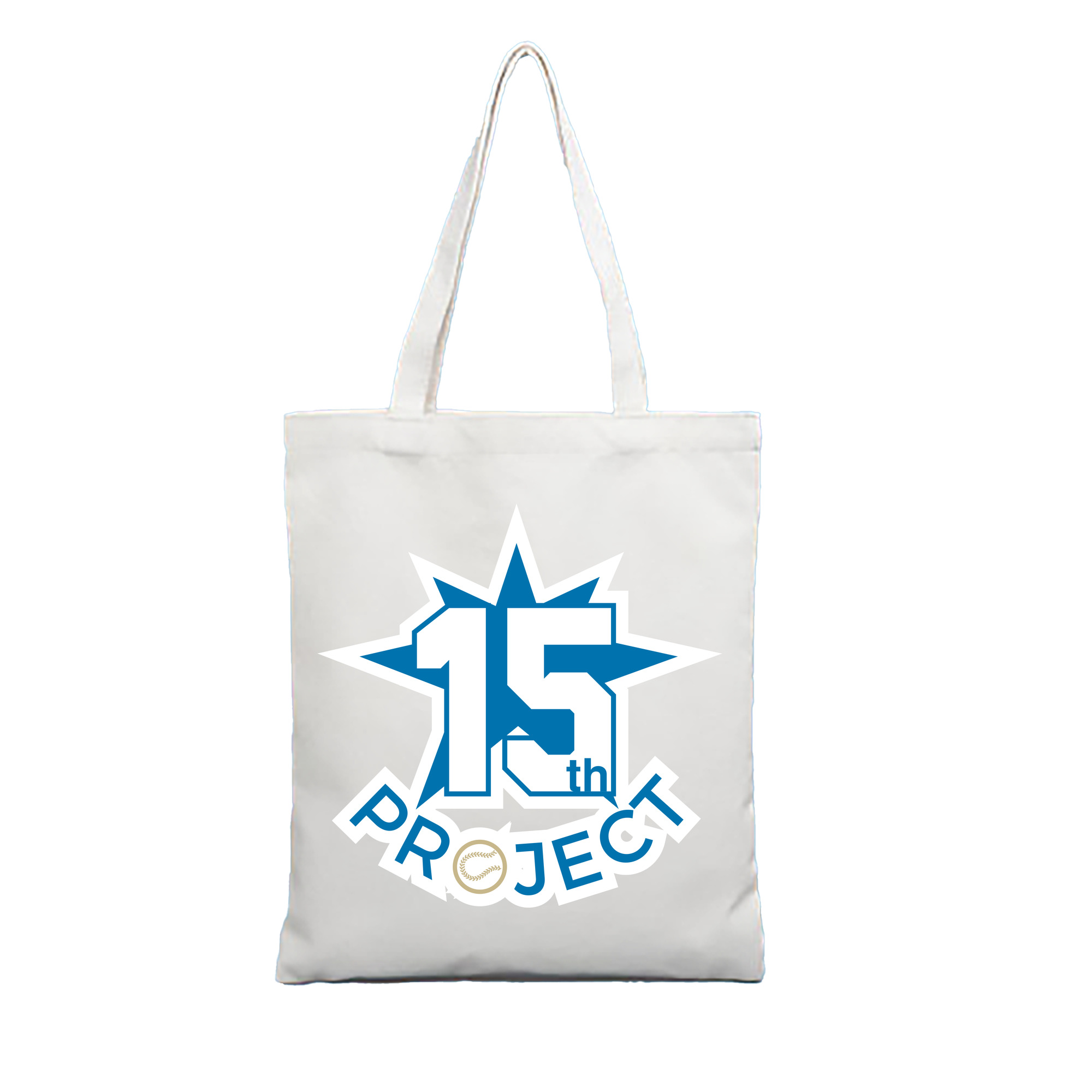 HOKKAIDO NIPPON-HAM FIGHTERS 15TH SEASON ANNIVERSARY Logo - 縦型キャンバス手提げバッグ（トートバッグ） ・ キャンバス素材 ・ ショッピング用 ・ 軽量 丈夫 お手入れ簡単