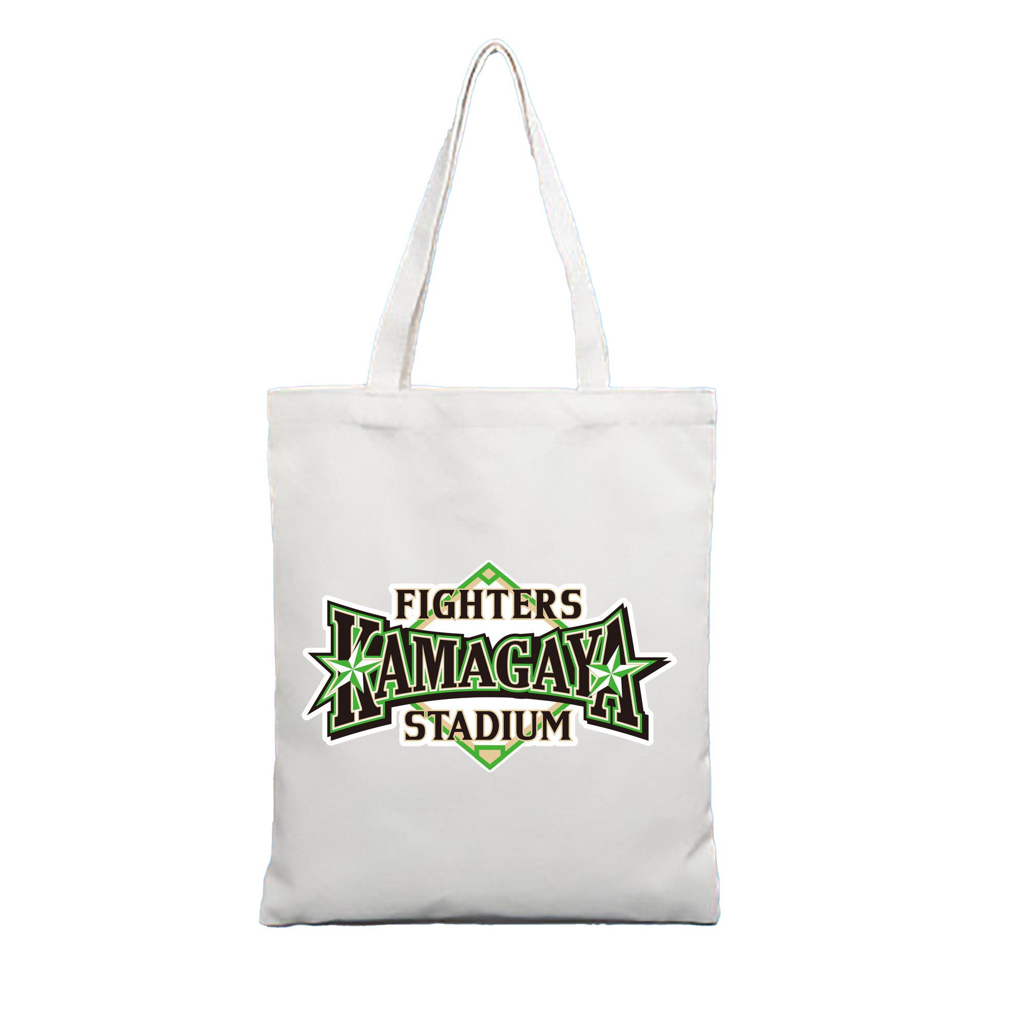 KAMAGAYA FIGHTERS STADIUM Logo - 縦型キャンバス手提げバッグ（トートバッグ） ・ キャンバス素材 ・ ショッピング用 ・ 軽量 丈夫 お手入れ簡単