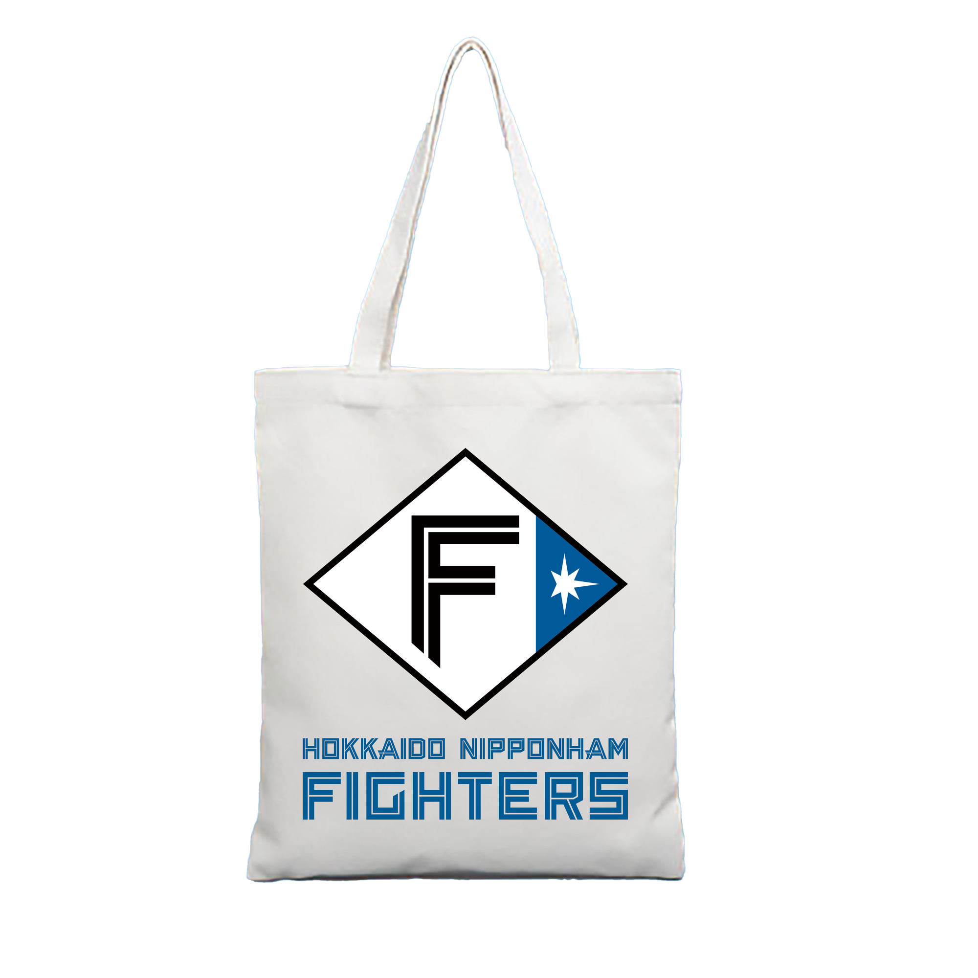 HOKKAIDO NIPPON-HAM FIGHTERS EMBLEM 2022 - 縦型キャンバス手提げバッグ（トートバッグ） ・ キャンバス素材 ・ ショッピング用 ・ 軽量 丈夫 お手入れ簡単