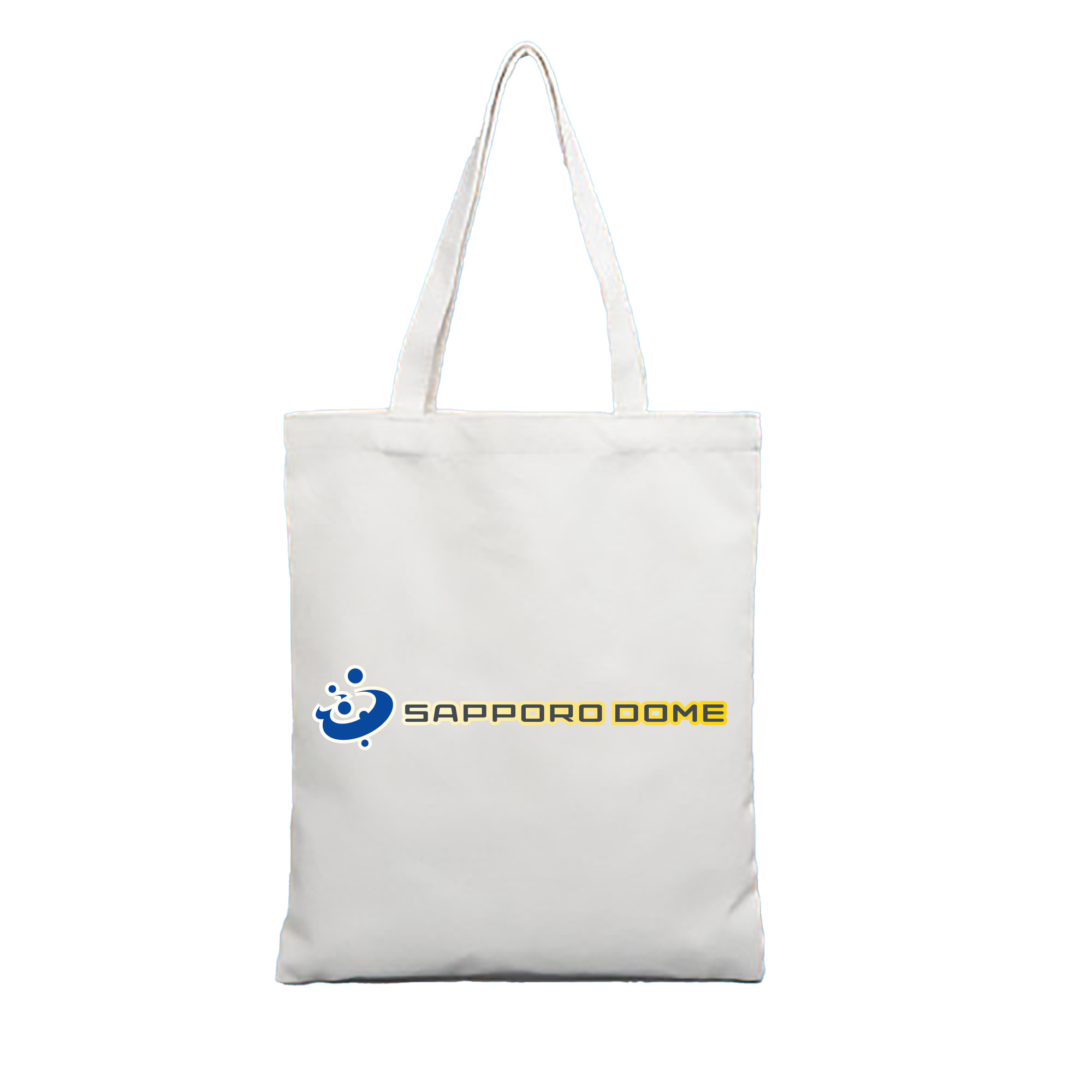 SAPPORO DOME APPLICATION BACKGROUND COLOR Logo - 縦型キャンバス手提げバッグ（トートバッグ） ・ キャンバス素材 ・ ショッピング用 ・ 軽量 丈夫 お手入れ簡単